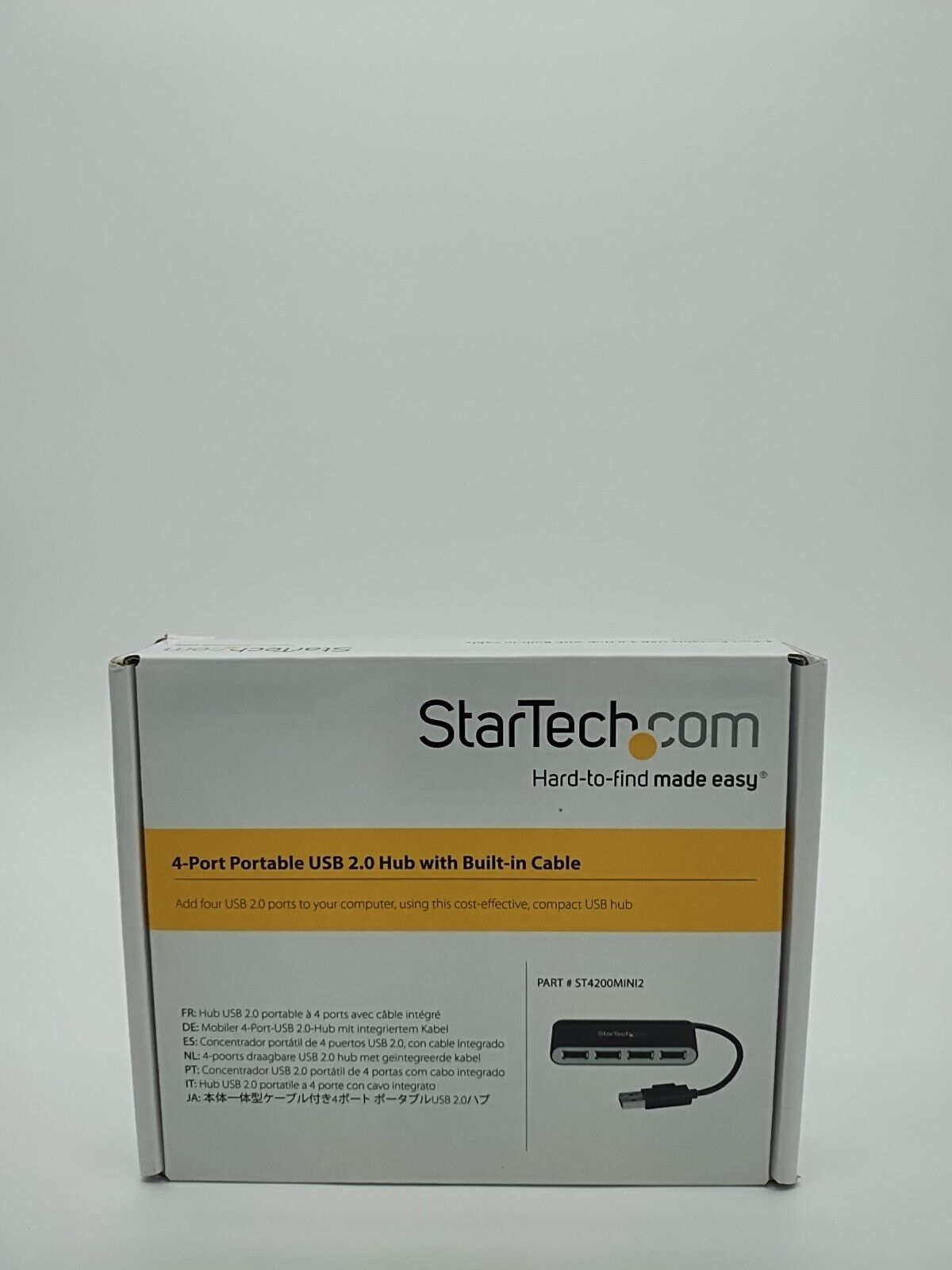 StarTech 4 Port USB 2.0 Hub with Built-in Cable ST4200MINI2