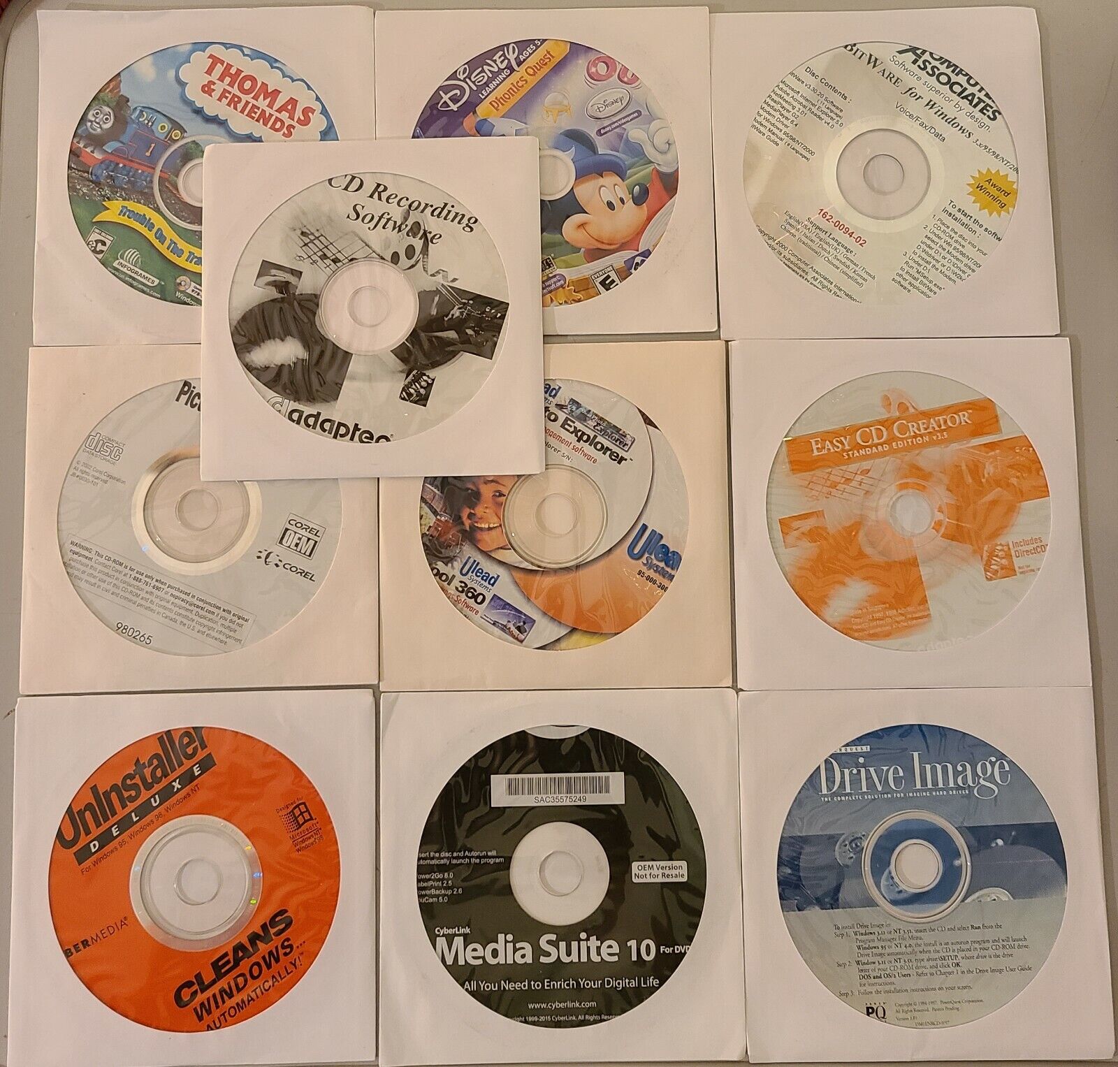 Lot of 10 Vintage Software Discs Tested Grade A 