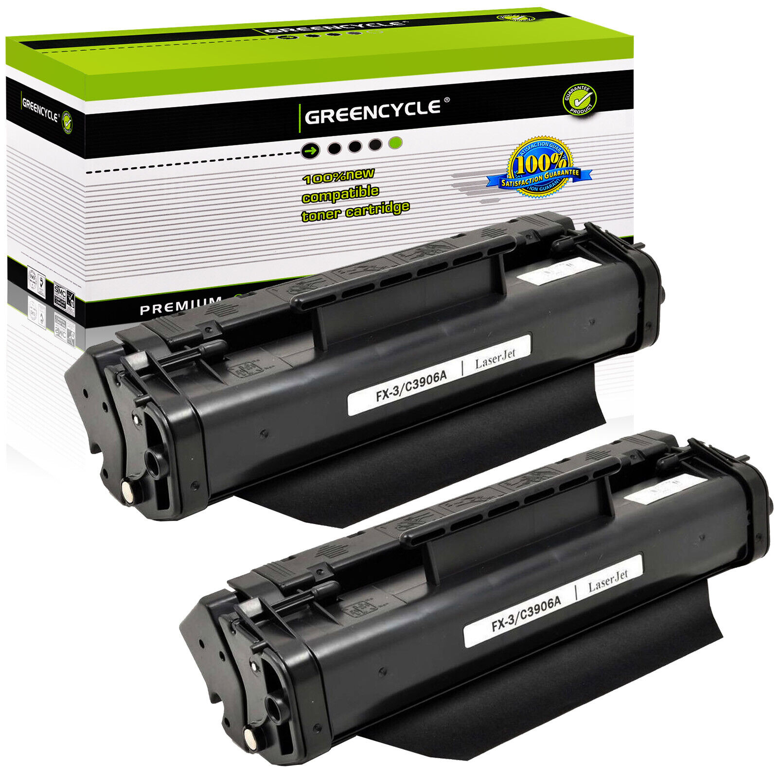 2PK Toner Cartridge Compatible for Canon FX-3 FX3 Faxphone L75 L80 FAX L200