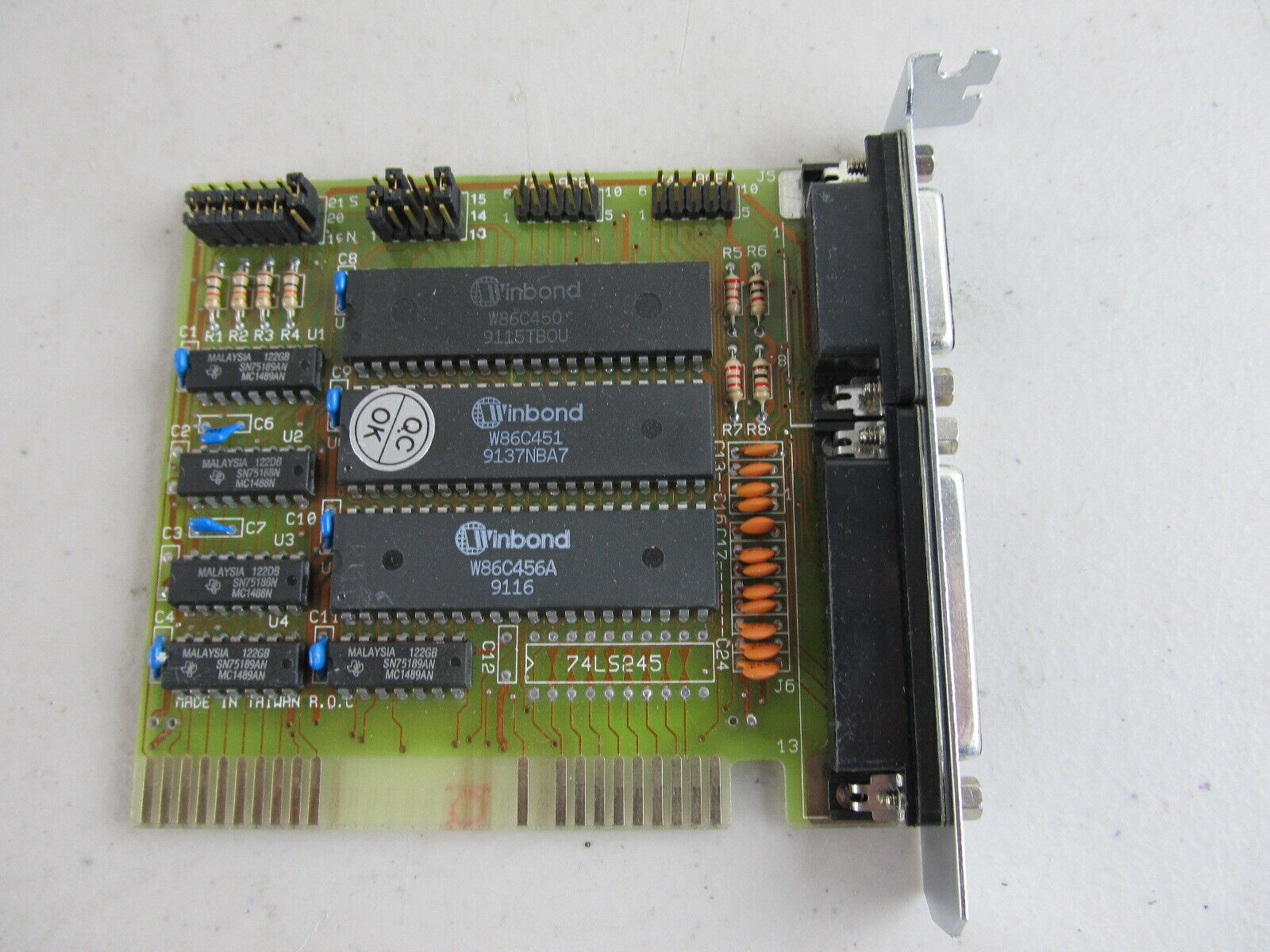  Parallel Serial IO Card Winbond W86C W86C450 W86C451 W86C456A IBM PC/2
