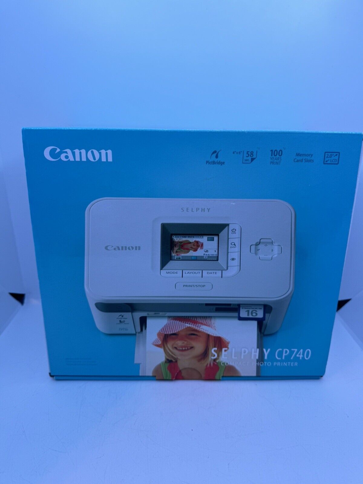 Canon Selphy CP740 Compact Photo Printer New Open Box Complete.