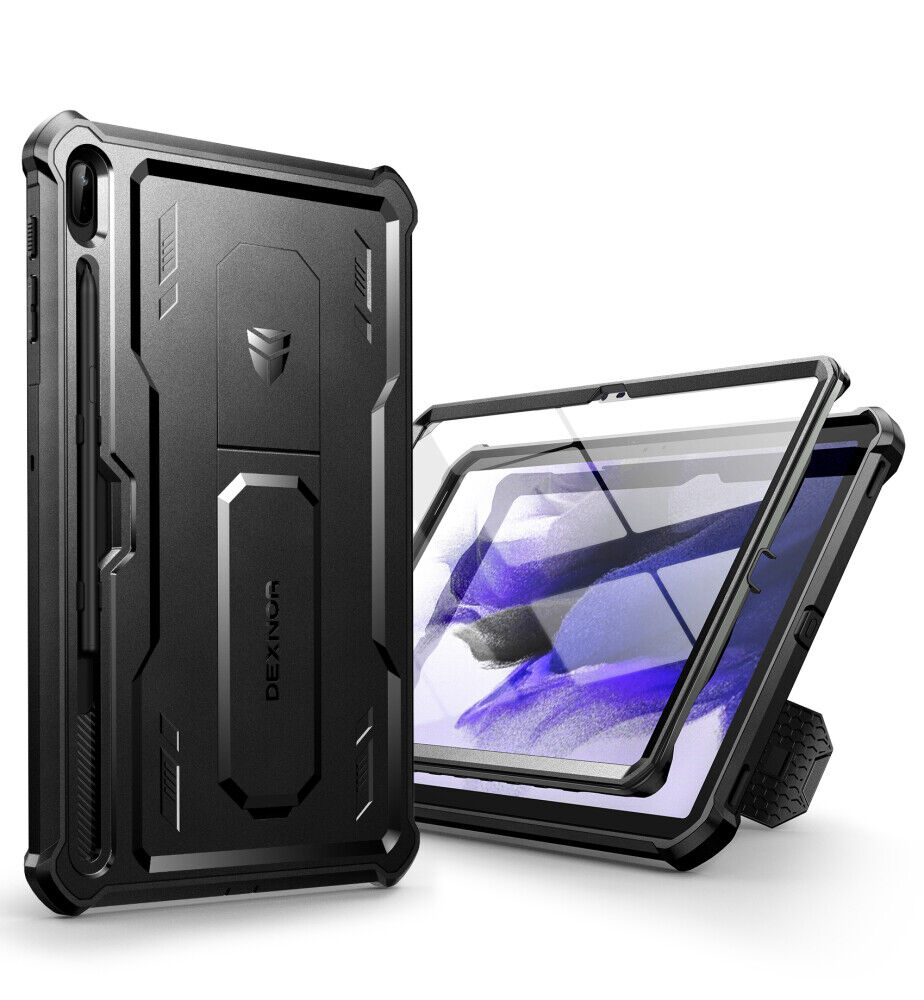 Dexnor Case for Samsung Galaxy Tab S7 FE, Rugged with Built-in Screen Protector