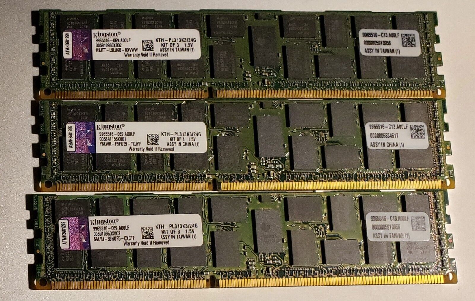 Kingston KTH-PL313K3/24G 24GB (8GBx3) DDR3-1333Mhz PC3-10600 RDIMM Server Memory
