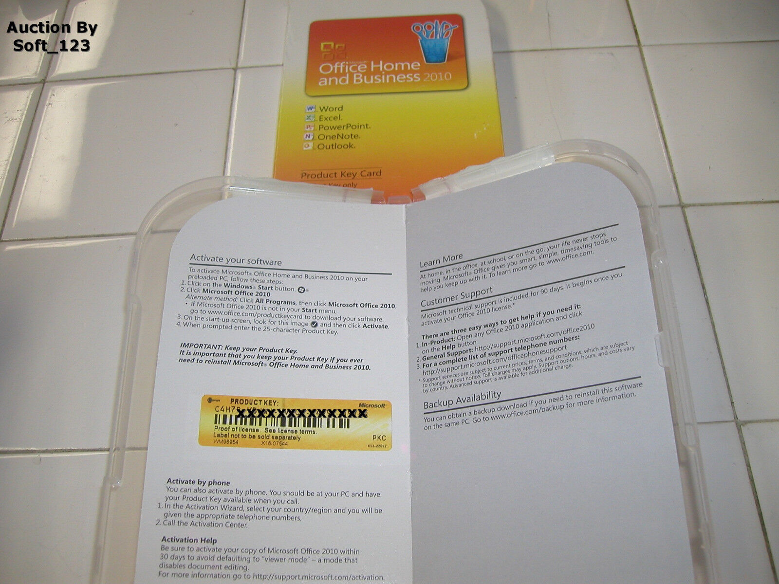 MS Microsoft Office 2010 Home and Business Product Key Card (PKC) =BRAND NEW=
