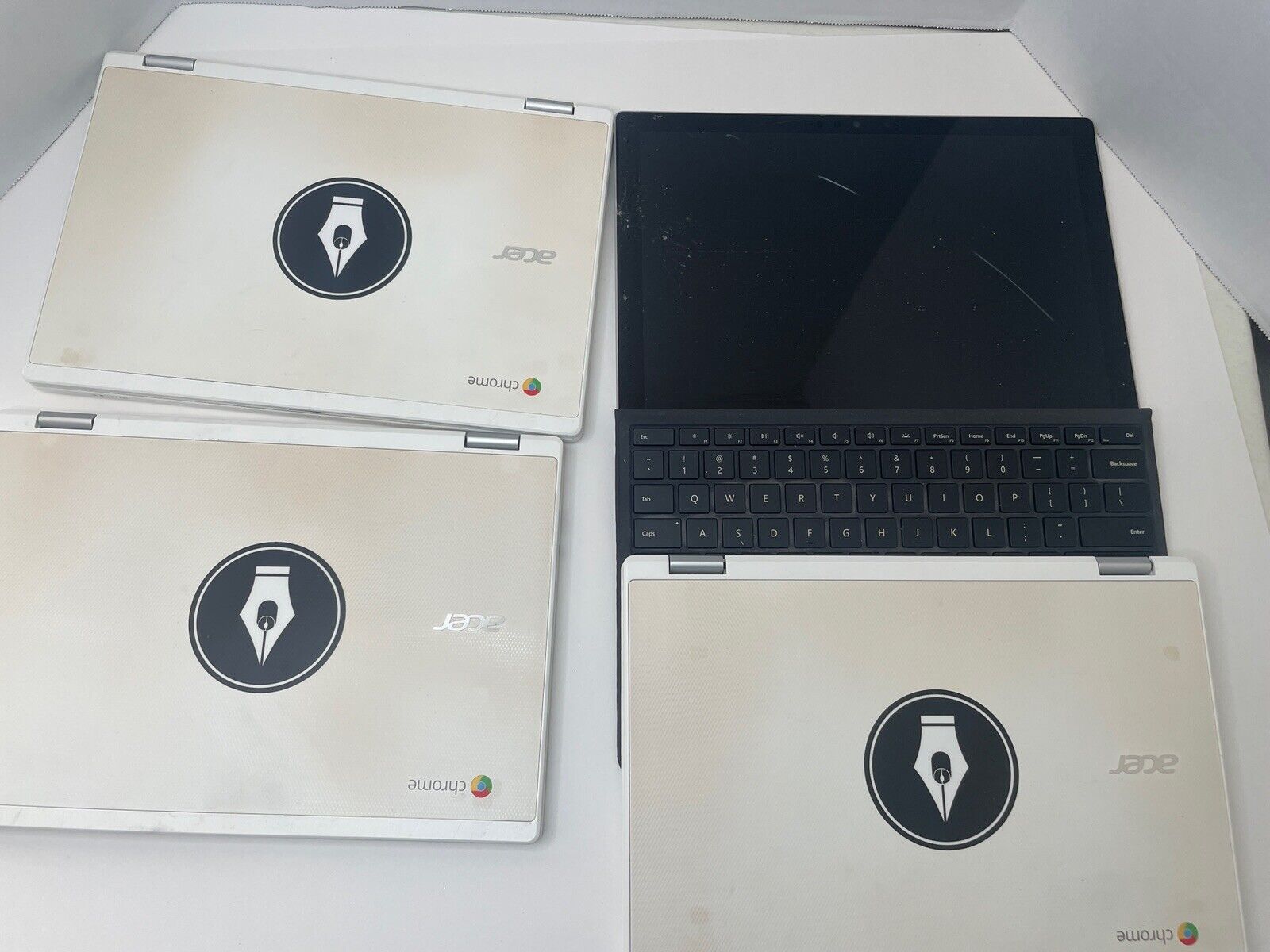 Lot Of 4 Laptops Microsoft Surface Pro 7 1866 / 3 Acer N15Q10 For Parts & Repair