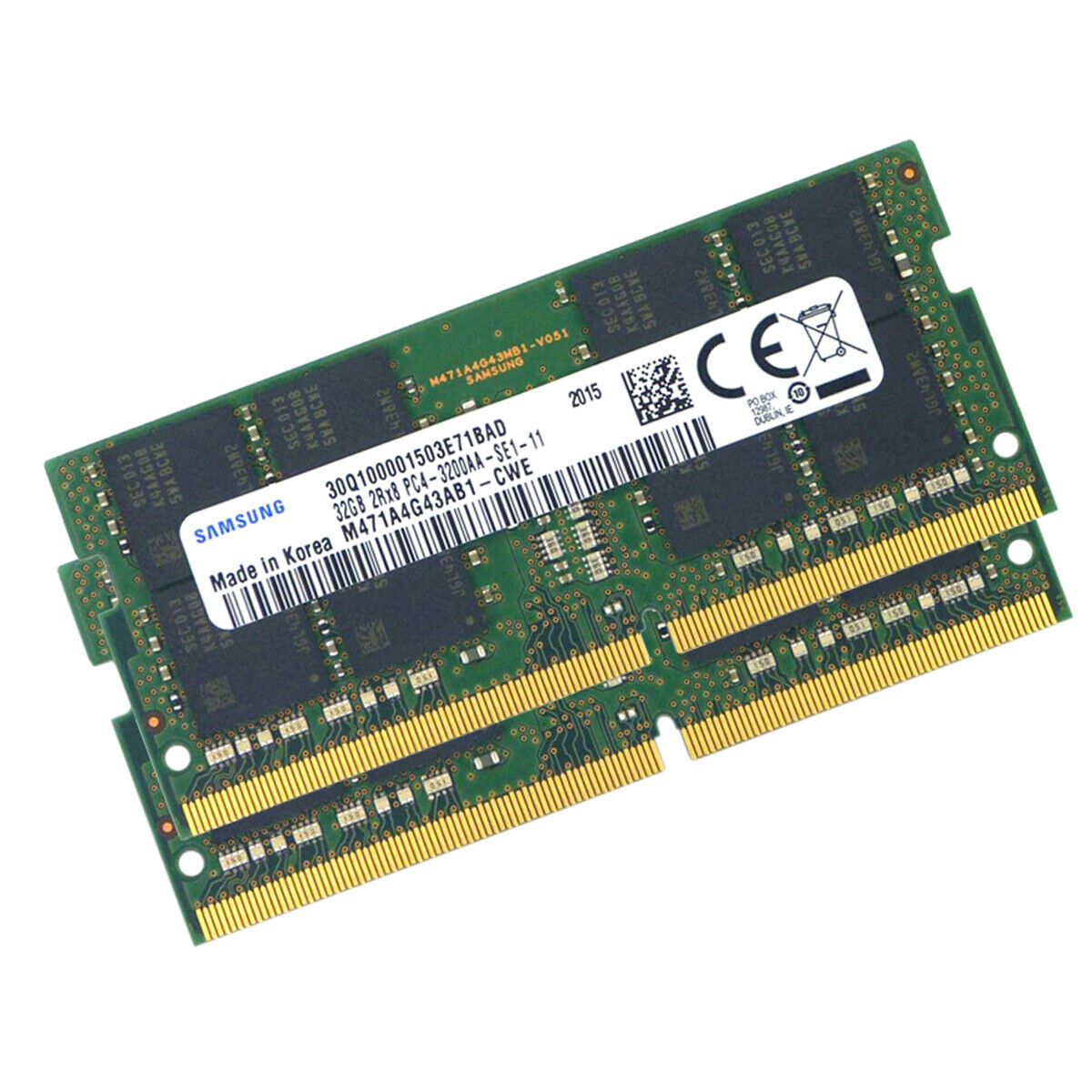 Samsung Kit DDR4 64GB (2 x 32GB) 3200MHz PC4-25600 Laptop RAM M471A4G43AB1-CWE