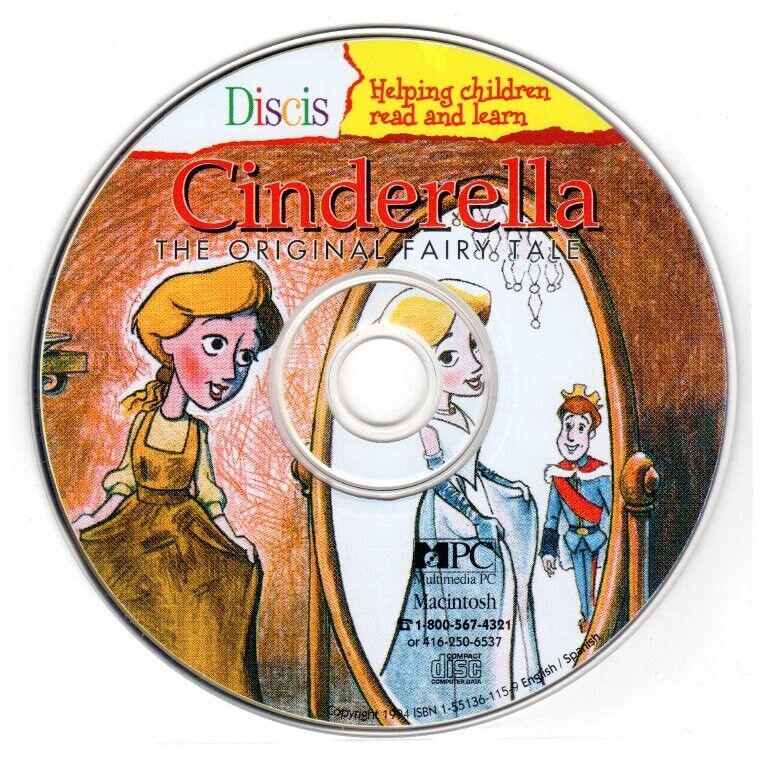 Discis: Cinderella (Age 7-10) (CD, 1994) for Win/Mac - NEW CD in SLEEVE