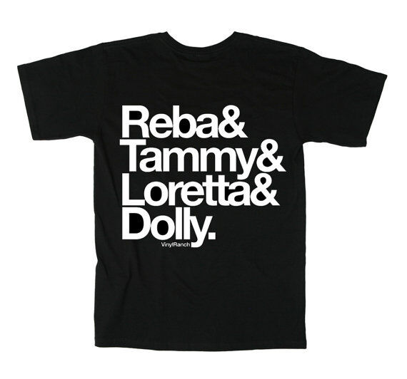 Dolly Parton Reba McEntire Loretta Lynn Tammy Wynette T-Shirt Indie DIY Hipster