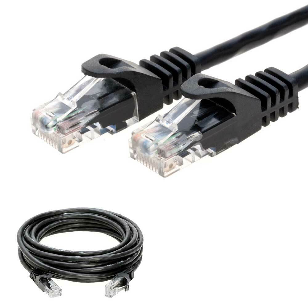 50 pcs 10ft Cat6 Patch Cord Cable Ethernet Internet Network LAN RJ45 UTP Black
