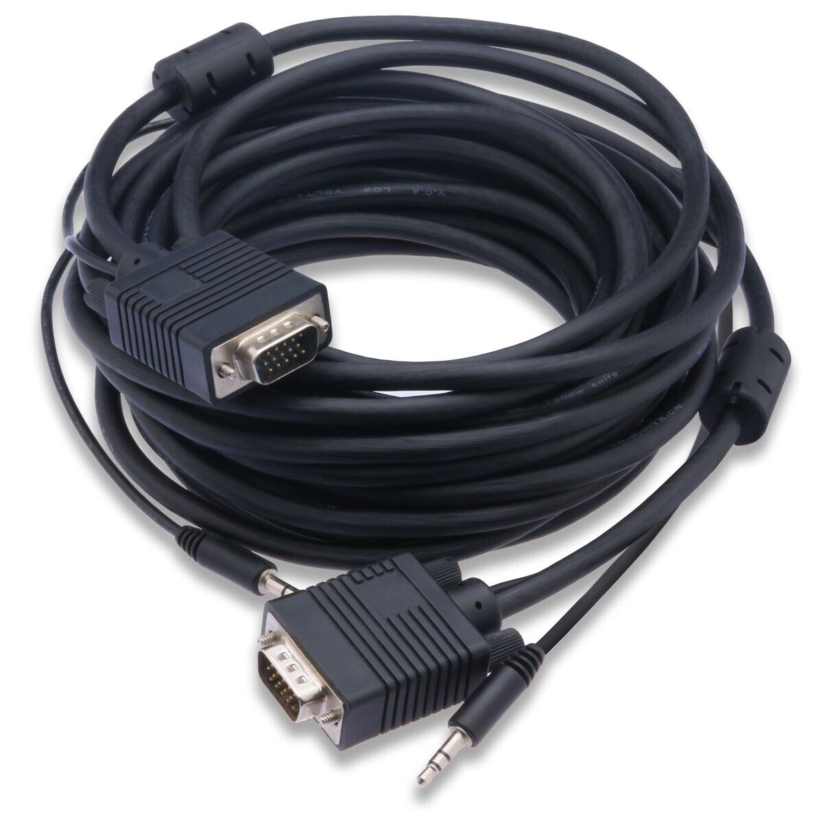 Long VGA to VGA Cable 25 feet Male to Male Cord 1080p High Resolution for PC