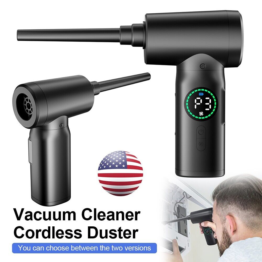 100000RPM Cordless Electric Air Duster Blower Vacuum Cleaner High Power Cleaning