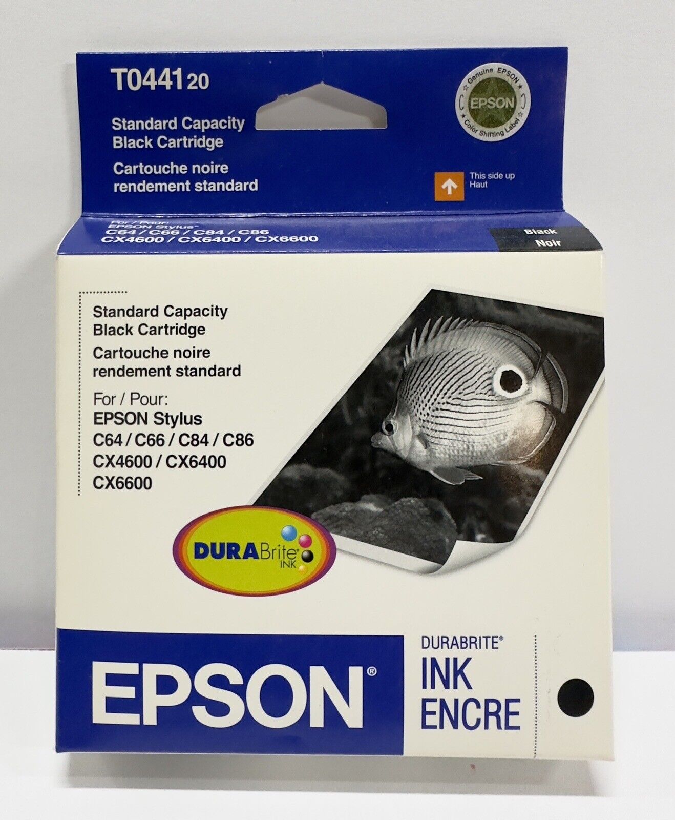 Epson Stylus Genuine Sealed T0441 20 Black Ink Cartridge C64 C84 EXP 3/07 - A7