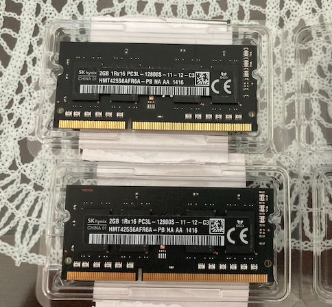 OEM 4GB (2x2GB) Hynix Memory 2Rx8 PC3-12800S MacBook Pro/Mini 2012