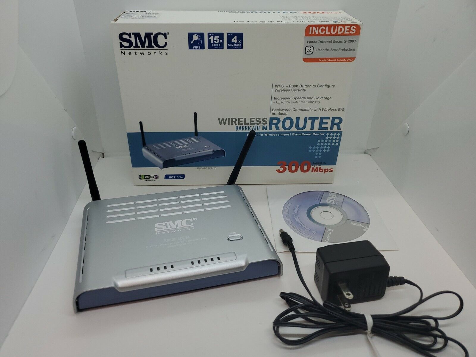 SMC SMCWBR14S-N2 Barricade™ WIRELESS-N ROUTER COMPLETE TESTED WORKING