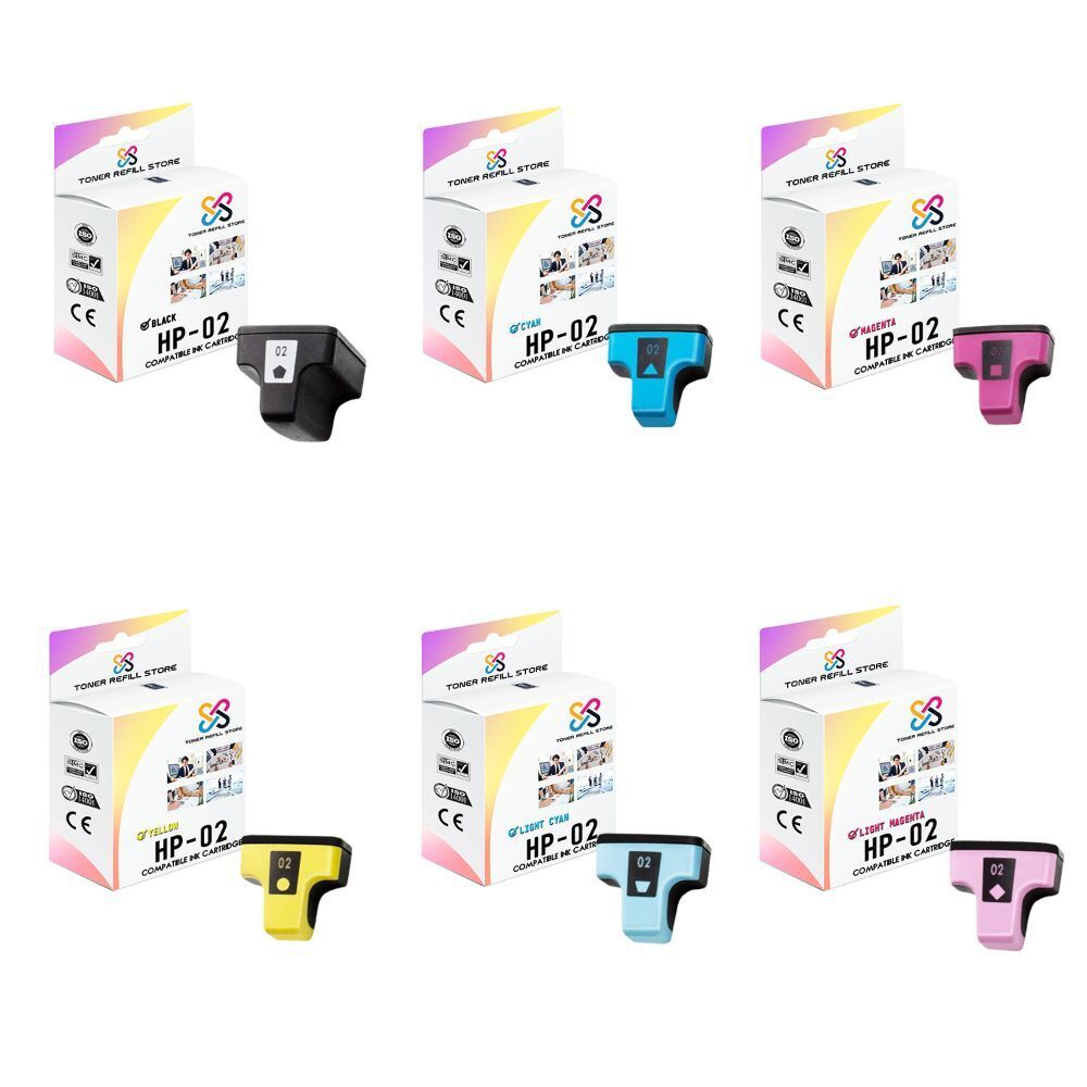 6PK TRS 02 Multicolored HY Compatible for HP Photosmart 3110 3210 Ink Cartridge
