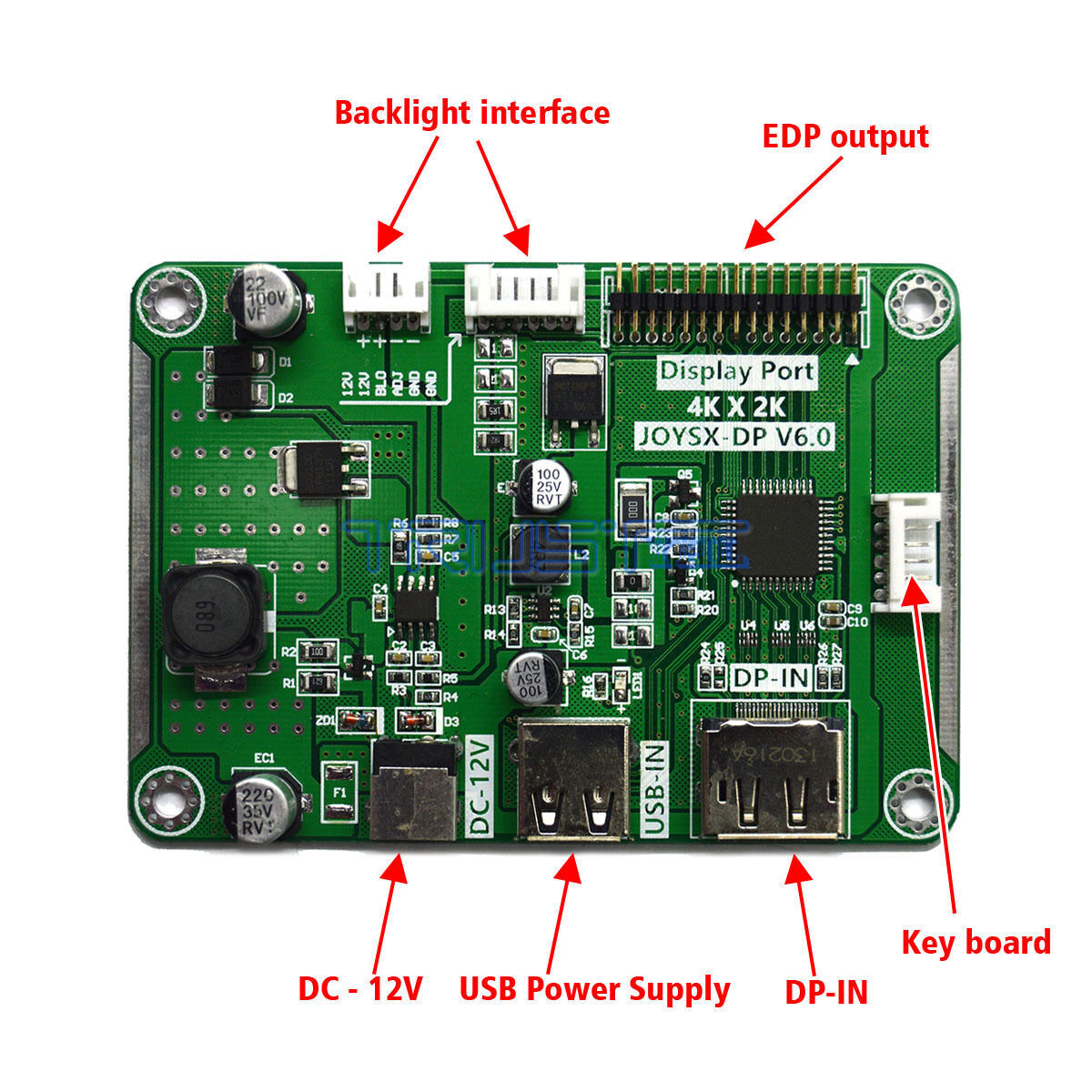eDP universal drive board (DisplayPort input) for B156XTN08.0 15.6\