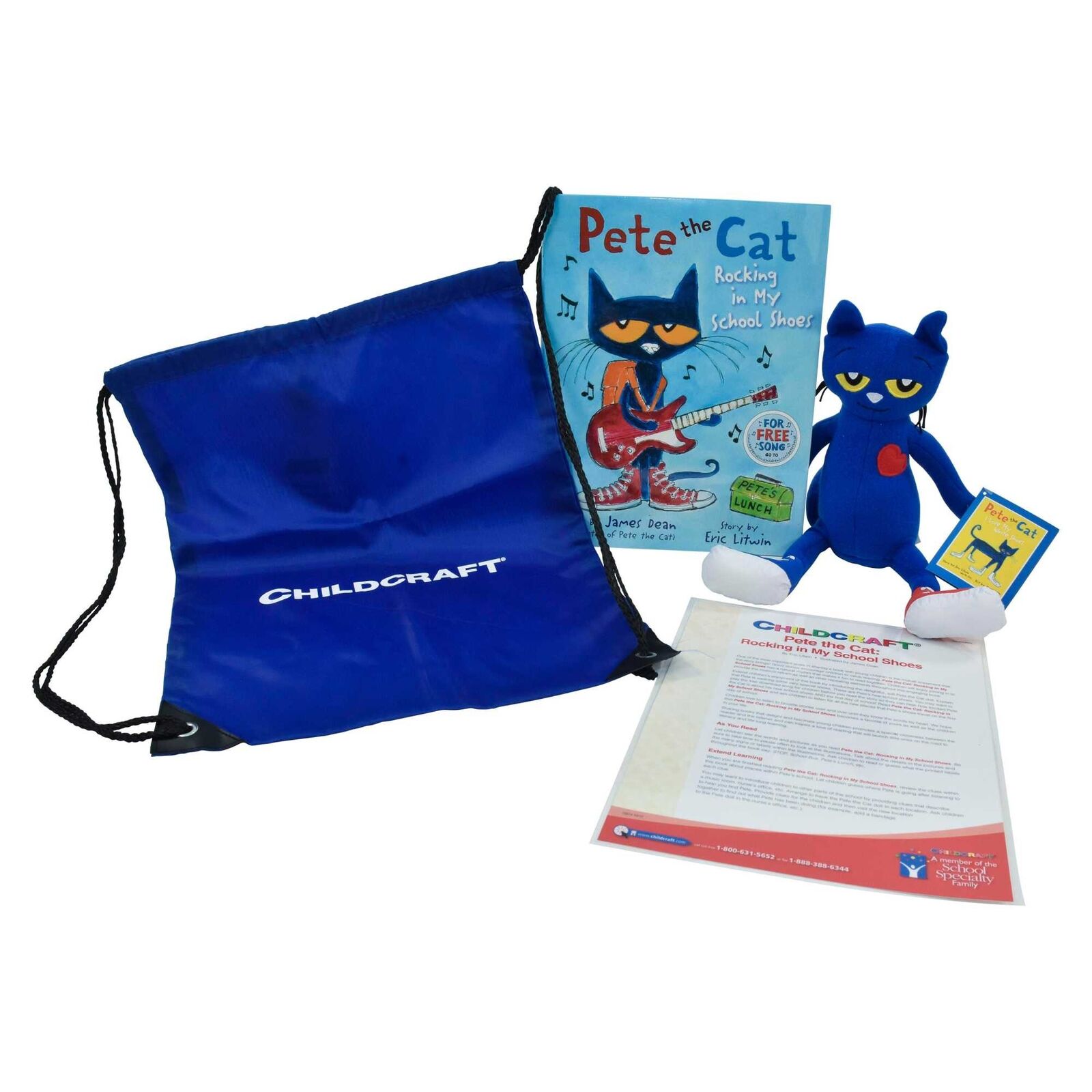 Childcraft Pete the Cat: Rocking in My School Shoes Literacy Bag, Book, and Plus