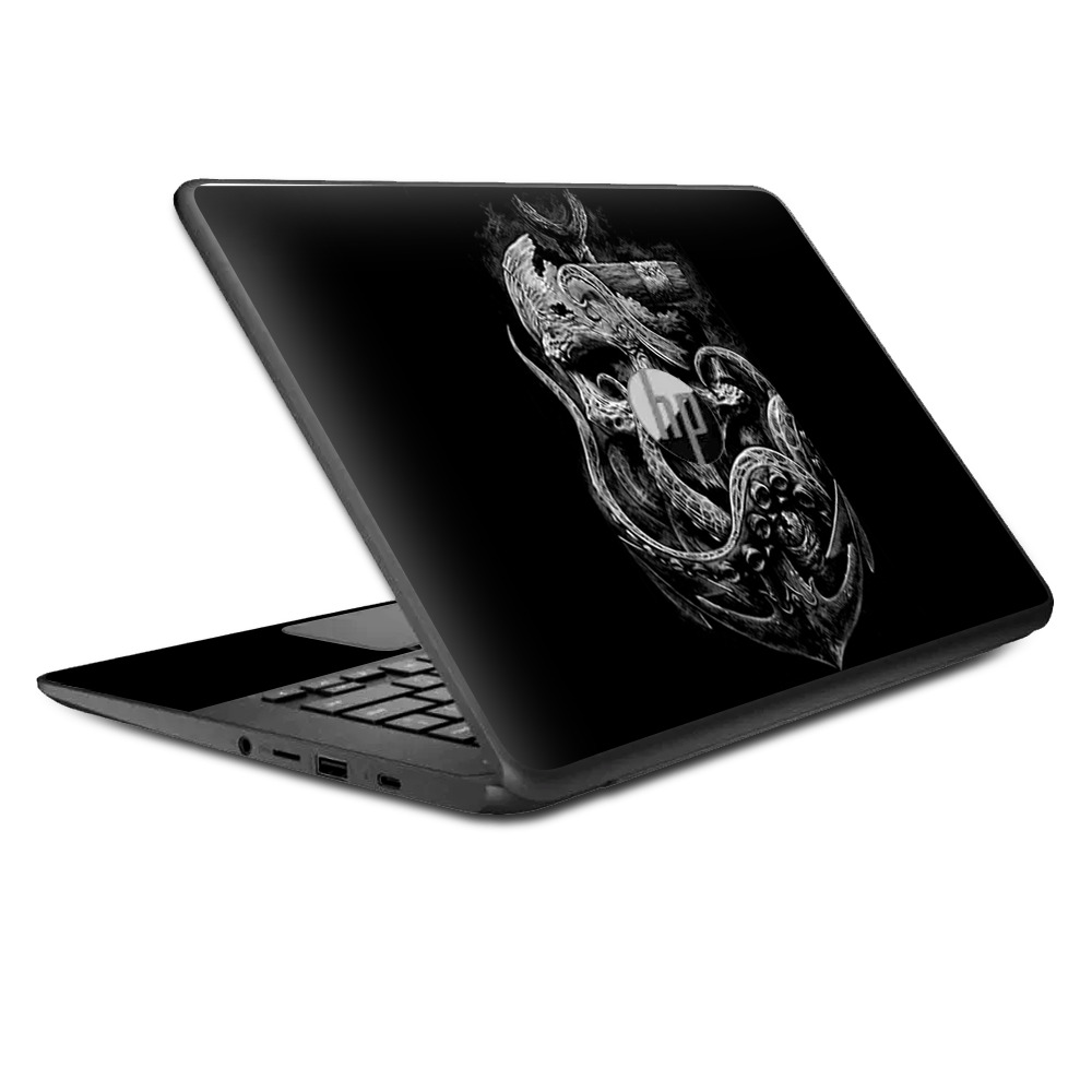 Skins Decal Wrap for HP Chromebook 14 Skull Anchor Octopus Under Sea