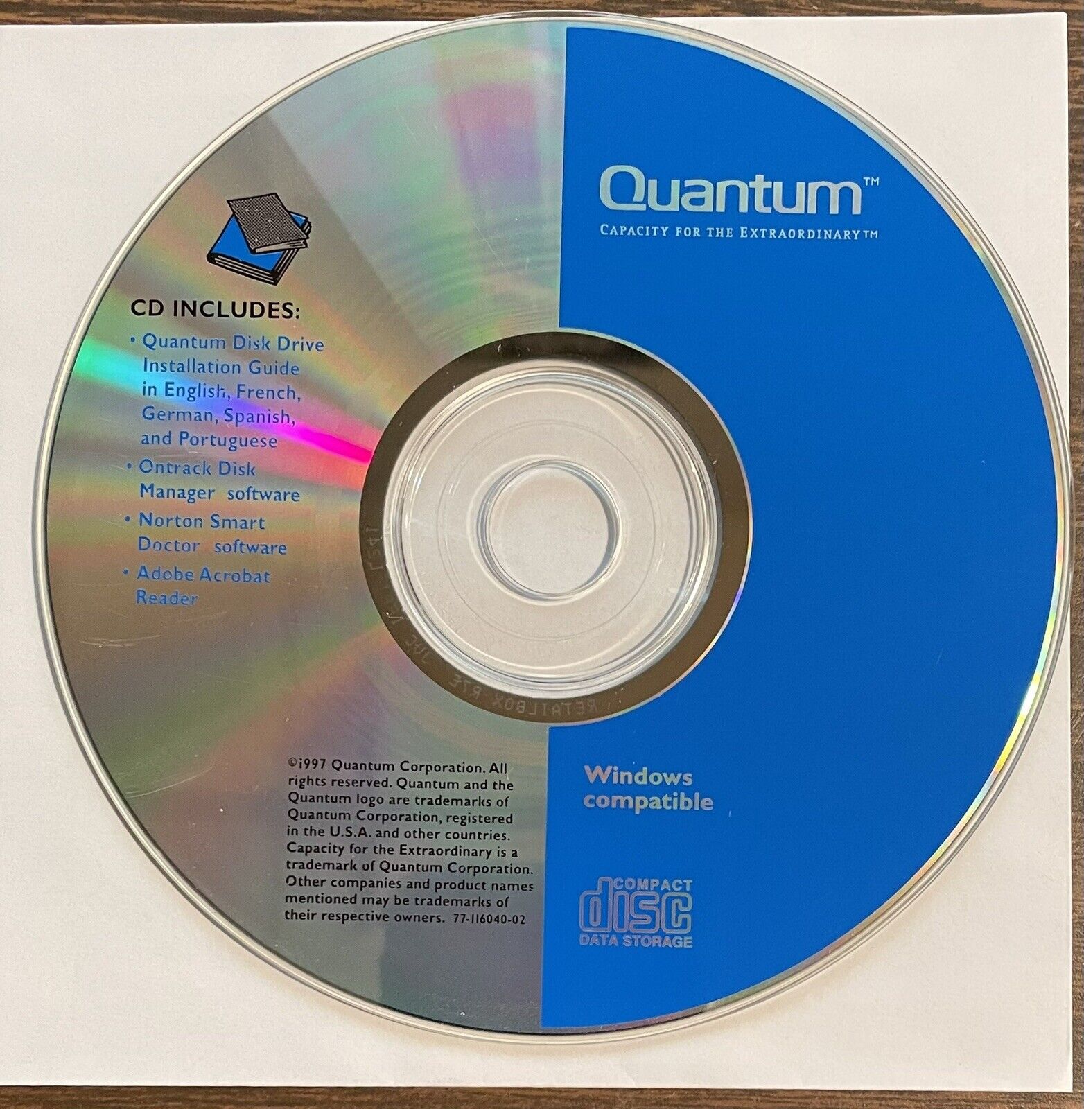 Vintage 1997 Quantum Disk Drive Installation CD -- RARE