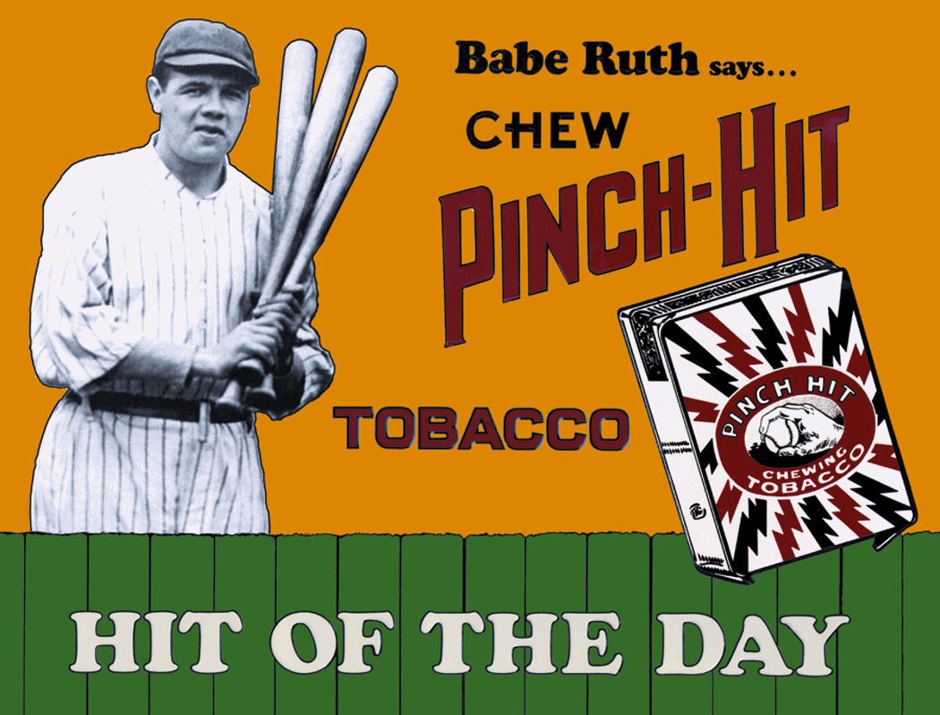 Babe Ruth PItch Hit chew Tabacco  Mousepad Computer Mouse Pad