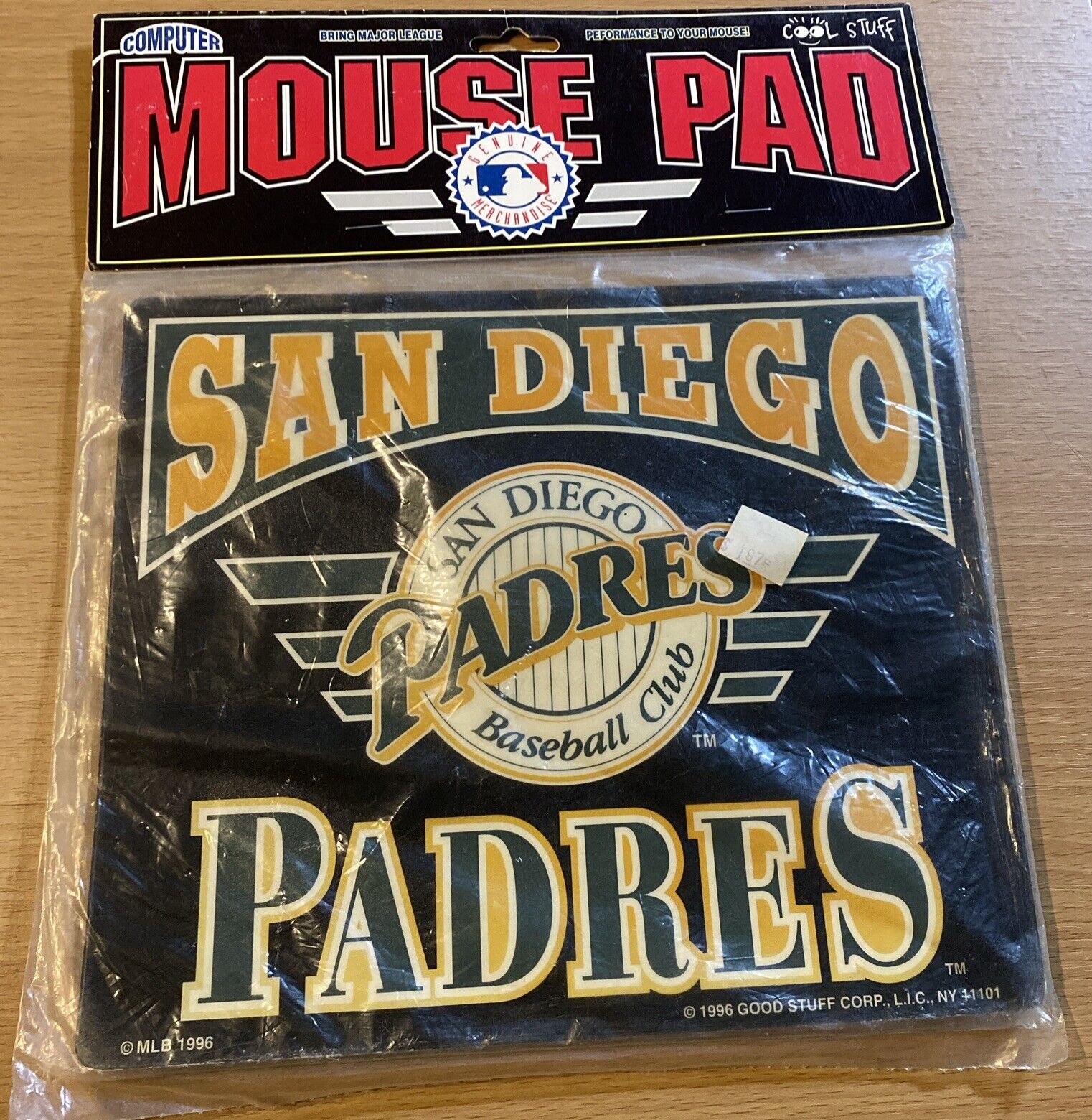 Vintage 90s San Diego Padres Rare Mouse Pad MLB Licensed New 1996 Good Stuff