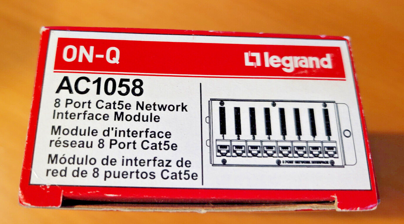 Legrand ON-Q AC1058 8 Port Cat5e Network Interface Module