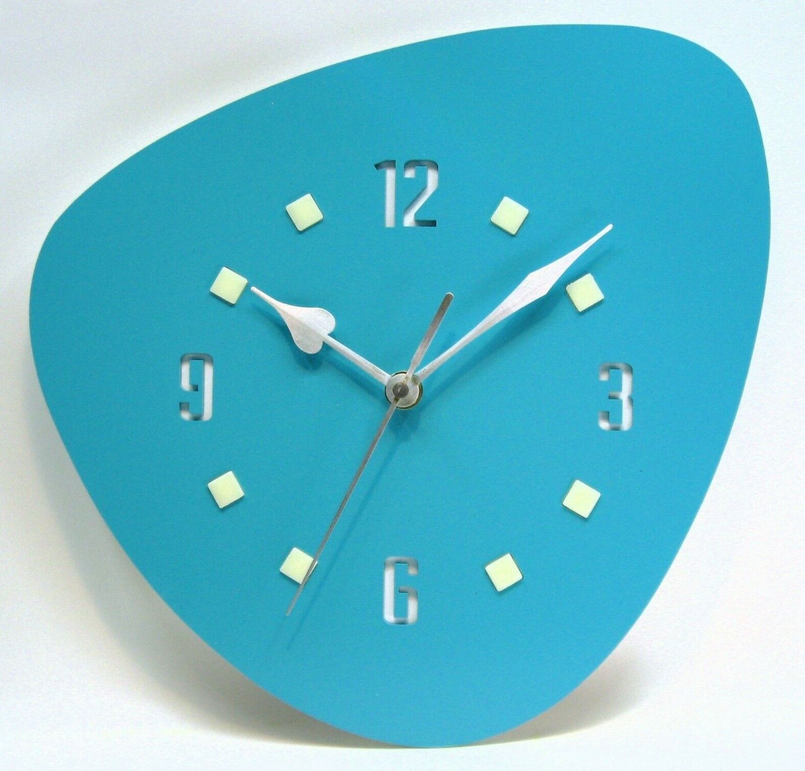Handmade, 1950\'s Atomic Style wall clock, New, USA, mid century, retro vintage
