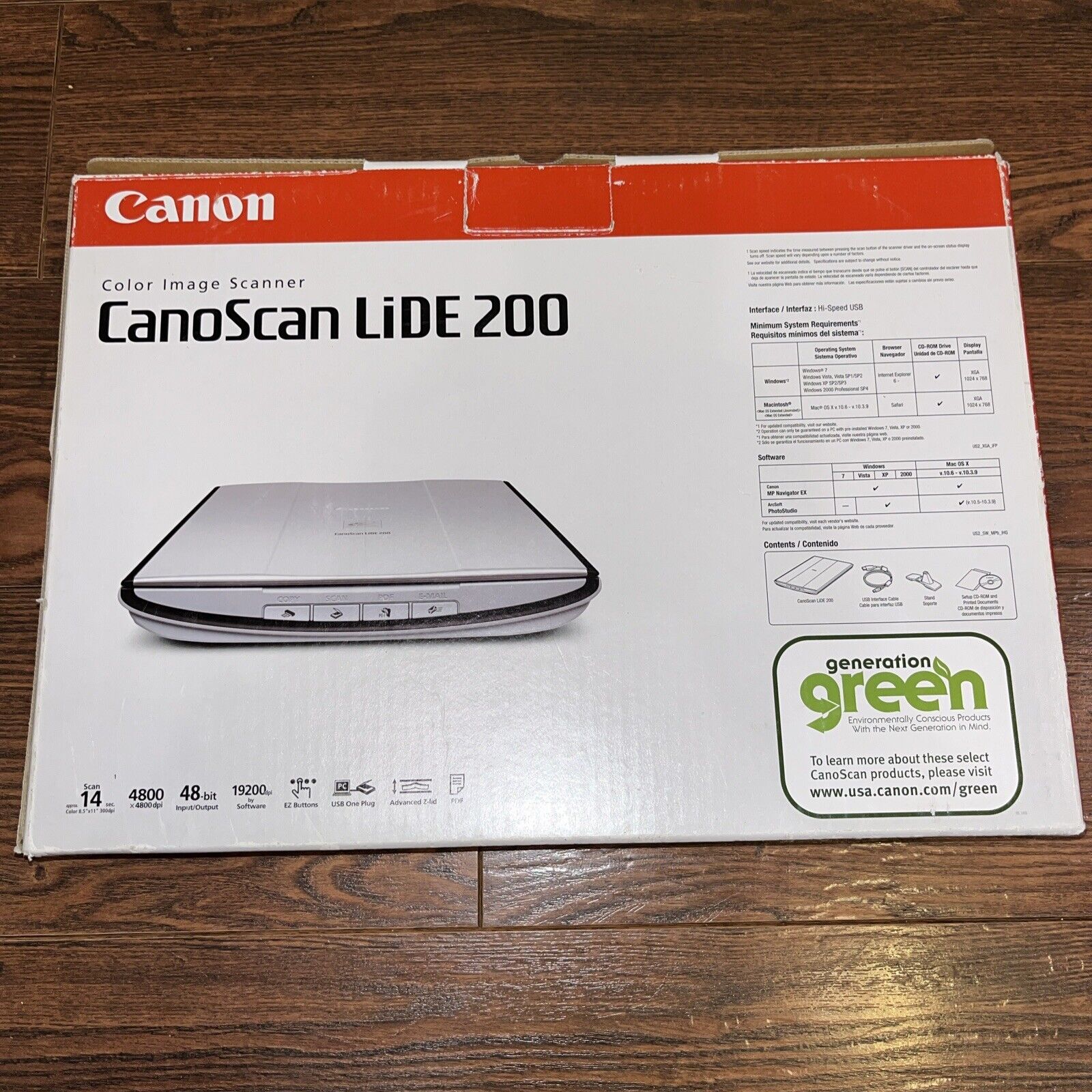NEW Canon CanoScan LiDE 210 High Speed Letter Size Flatbed Scanner Color Image