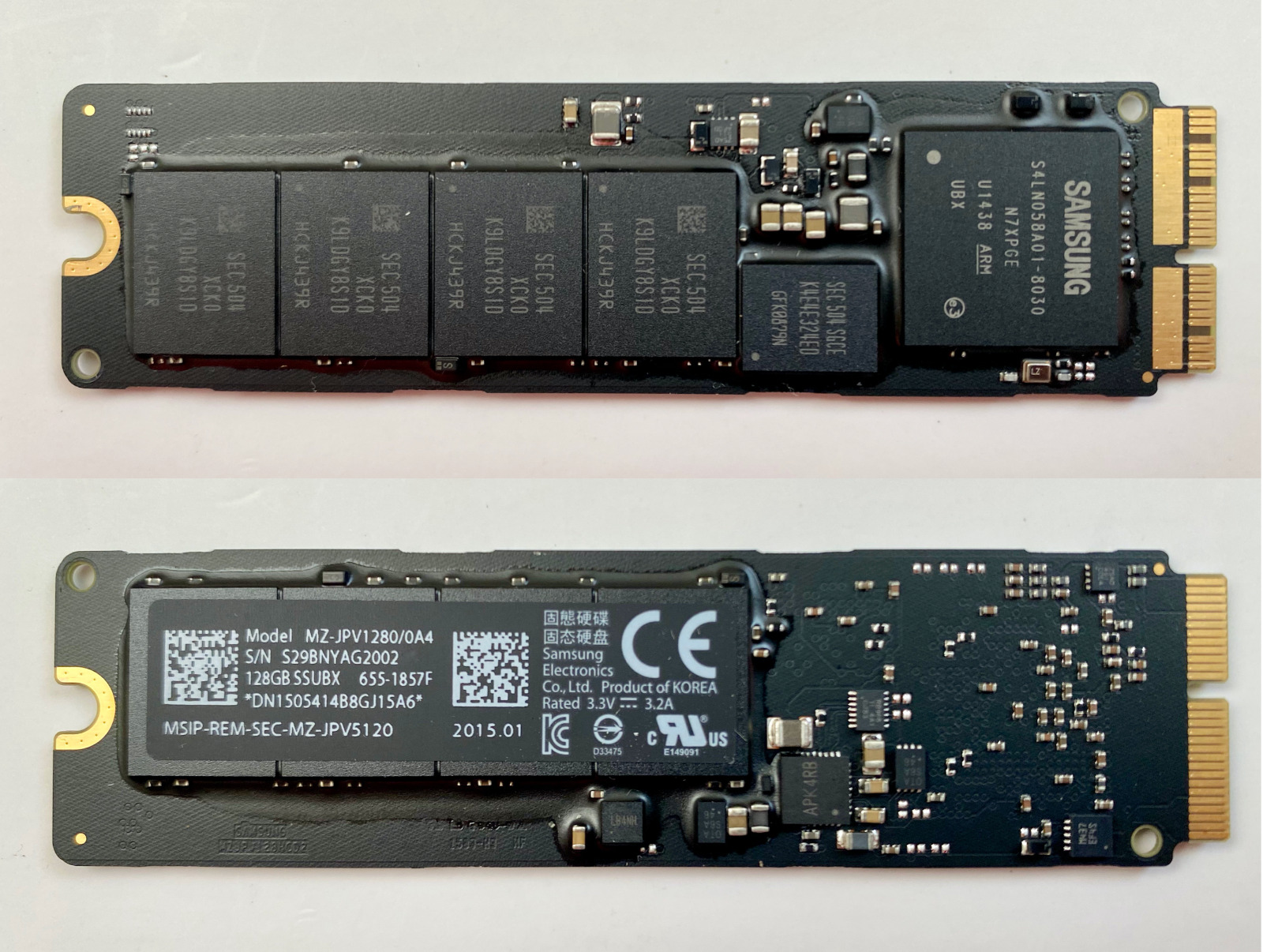 NEW Genuine Apple Samsung PCIe 128GB SSUBX SSD (MacBook Pro / MacPro) 655-1857F