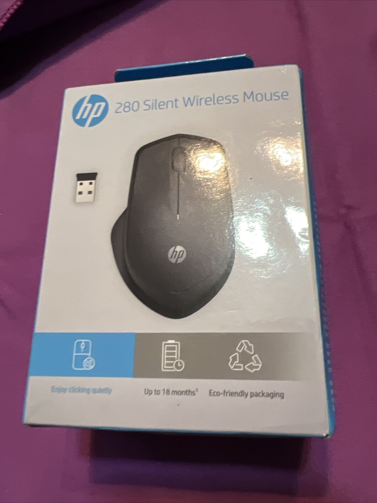 HP Silent 280 2.4GHz Wireless Bluetooth USB -A Optical Mouse 19U64AA#ABL