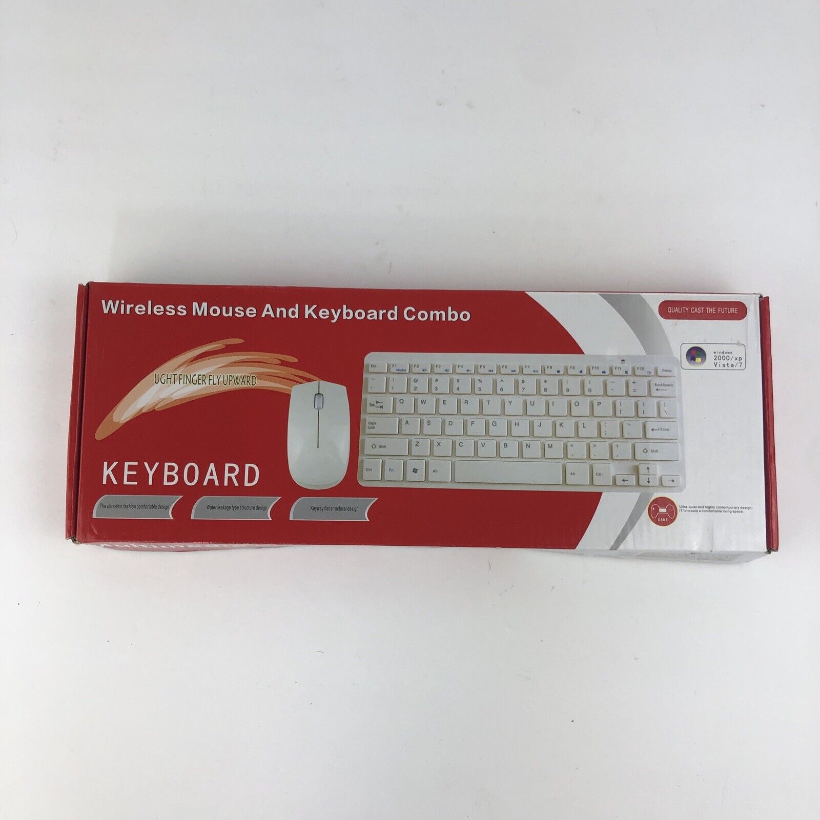 Ultra Slim Wireless Keyboard and Mouse Combo, Silent Keyboard Mouse Set