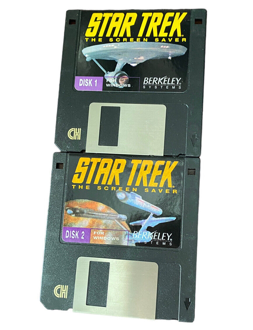 Vtg Star Trek Screen Saver Floppy Disk 1992 Macintosh PC 3.5\