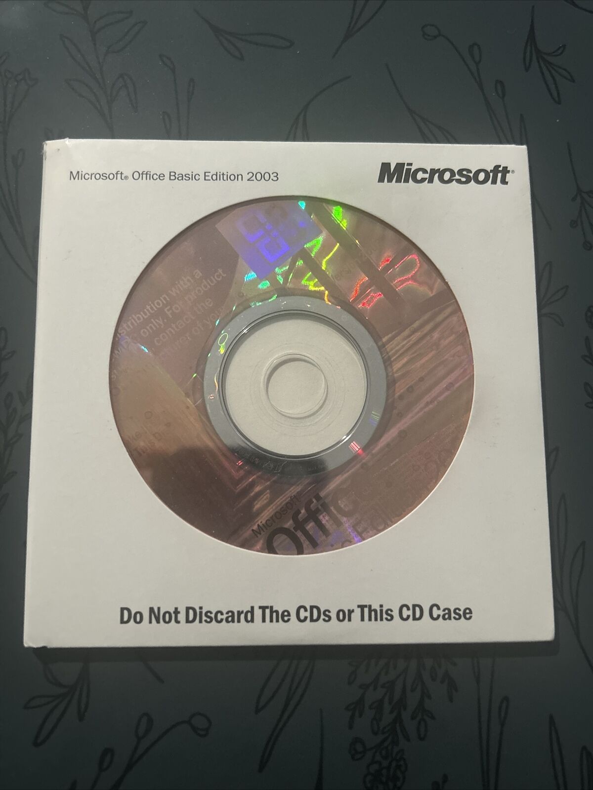 Microsoft Office Basic Edition 2003 CD Disc With Product Key