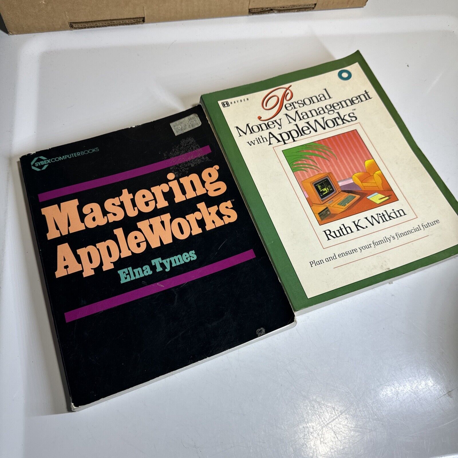 Lot 2 Books On Mastering AppleWorks For Apple II+ IIe