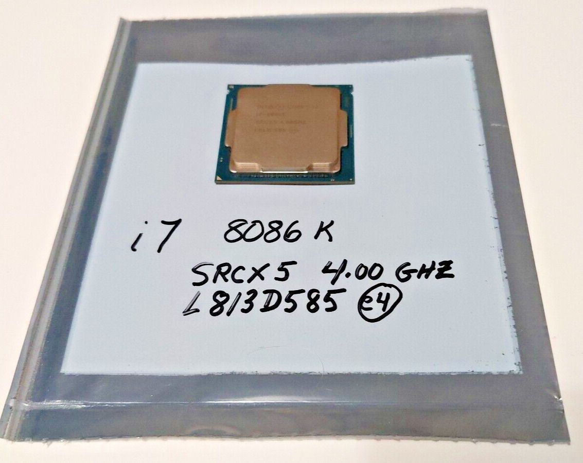 Intel Core i7-8086k  (6 Core) | 4 GHz | 12 MB | LGA1151 | SRCX5 (Used)