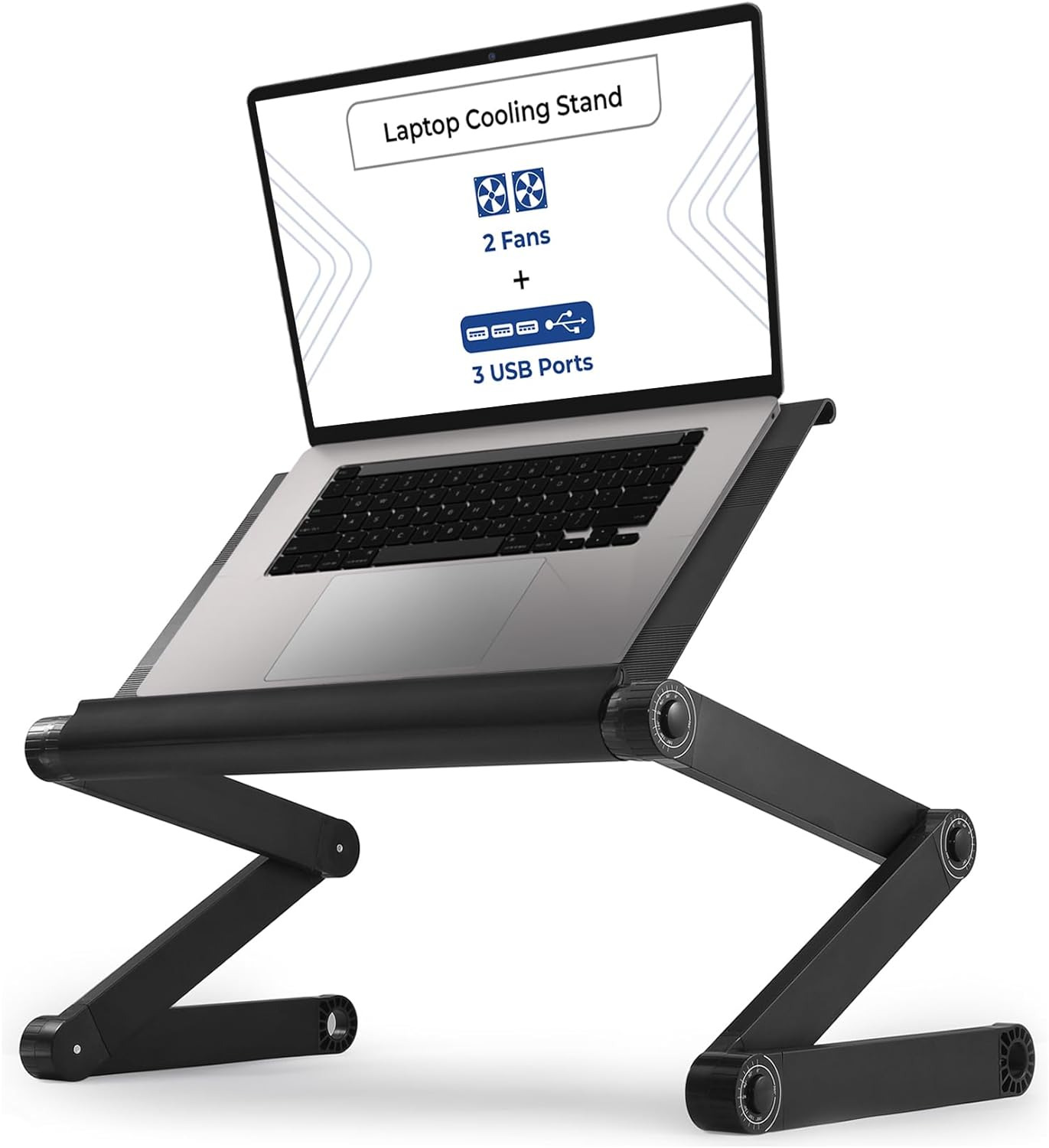 Workez Executive Laptop Cooling Stand Adjustable Laptop Desk for Bed Foldable La
