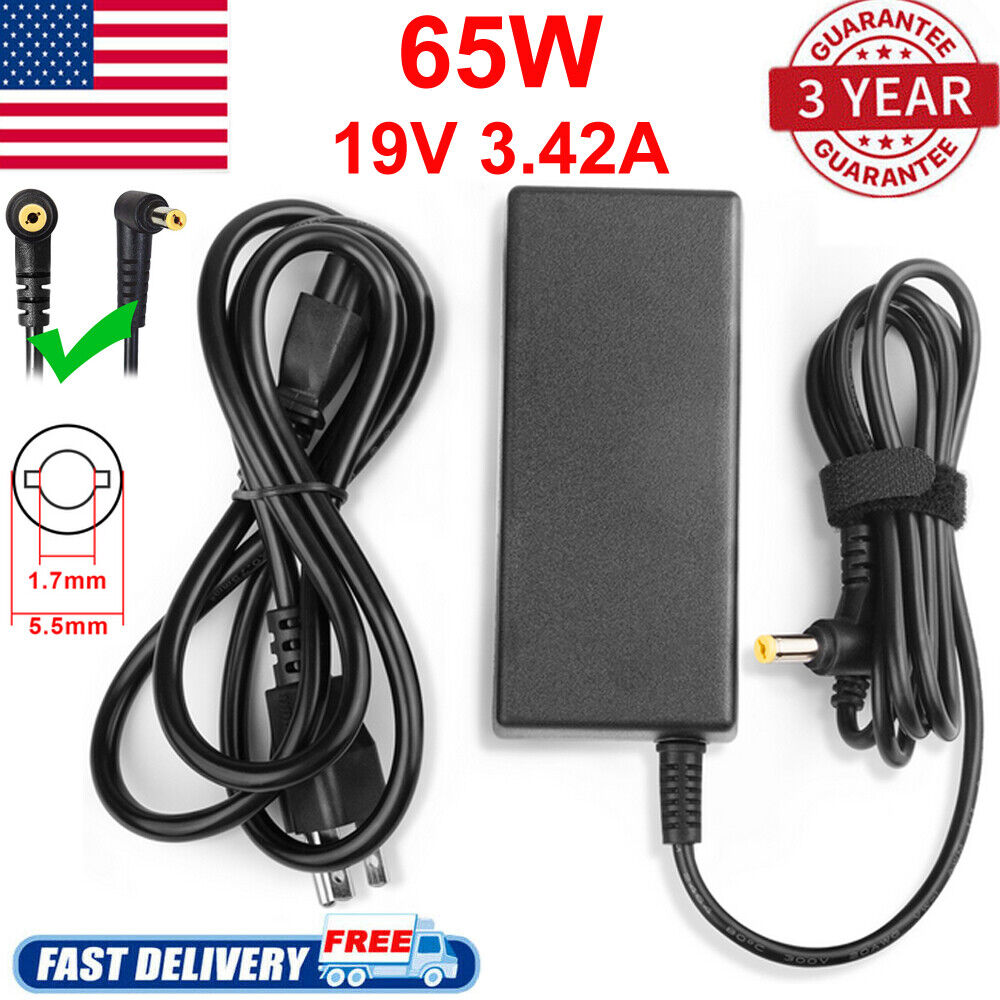 For Acer Aspire V5 V3 V7 VN7 V15 R3 R7 S3 Power Supply 65W AC Adapter Charger