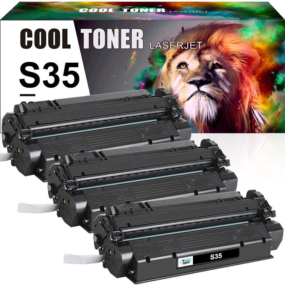 3 Pack Black S35 Toner Compatible for Canon Image Class D320 D340 D383 Printers