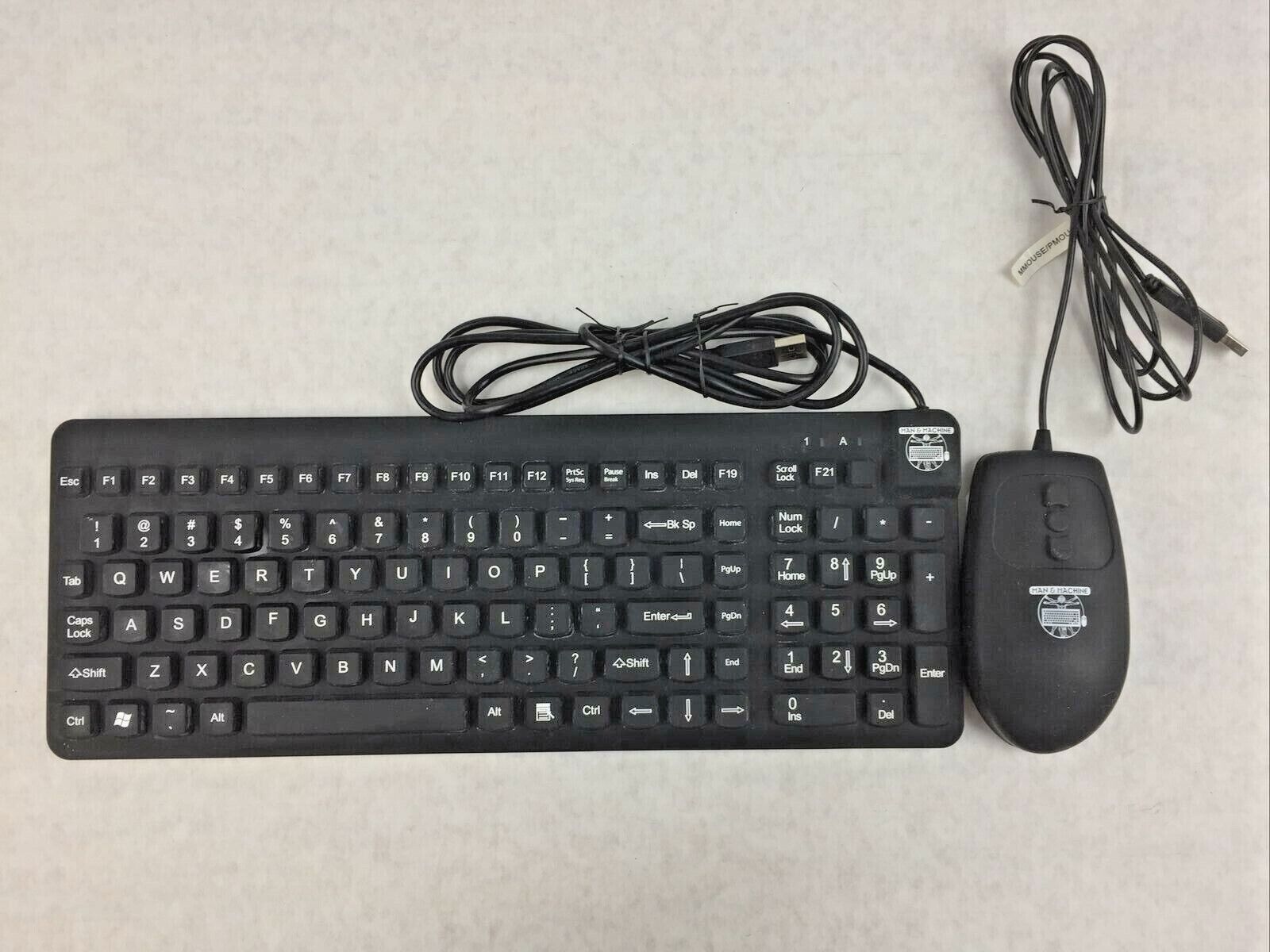 Man & Machine MM1 Really Cool Keyboard and Mighty Mouse USA Made Medical Grade