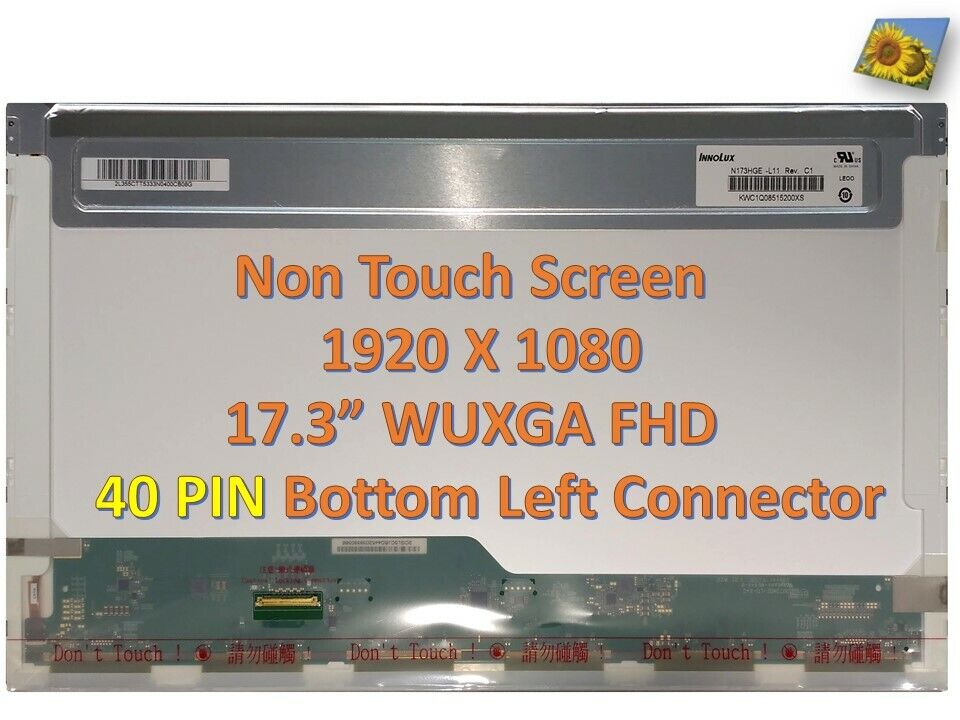 NEW 17.3 \'\'LCD LED DELL p/n HC9GK N173HGE-L11 REV.C1 Full-HD SCREEN REPLACEMENT