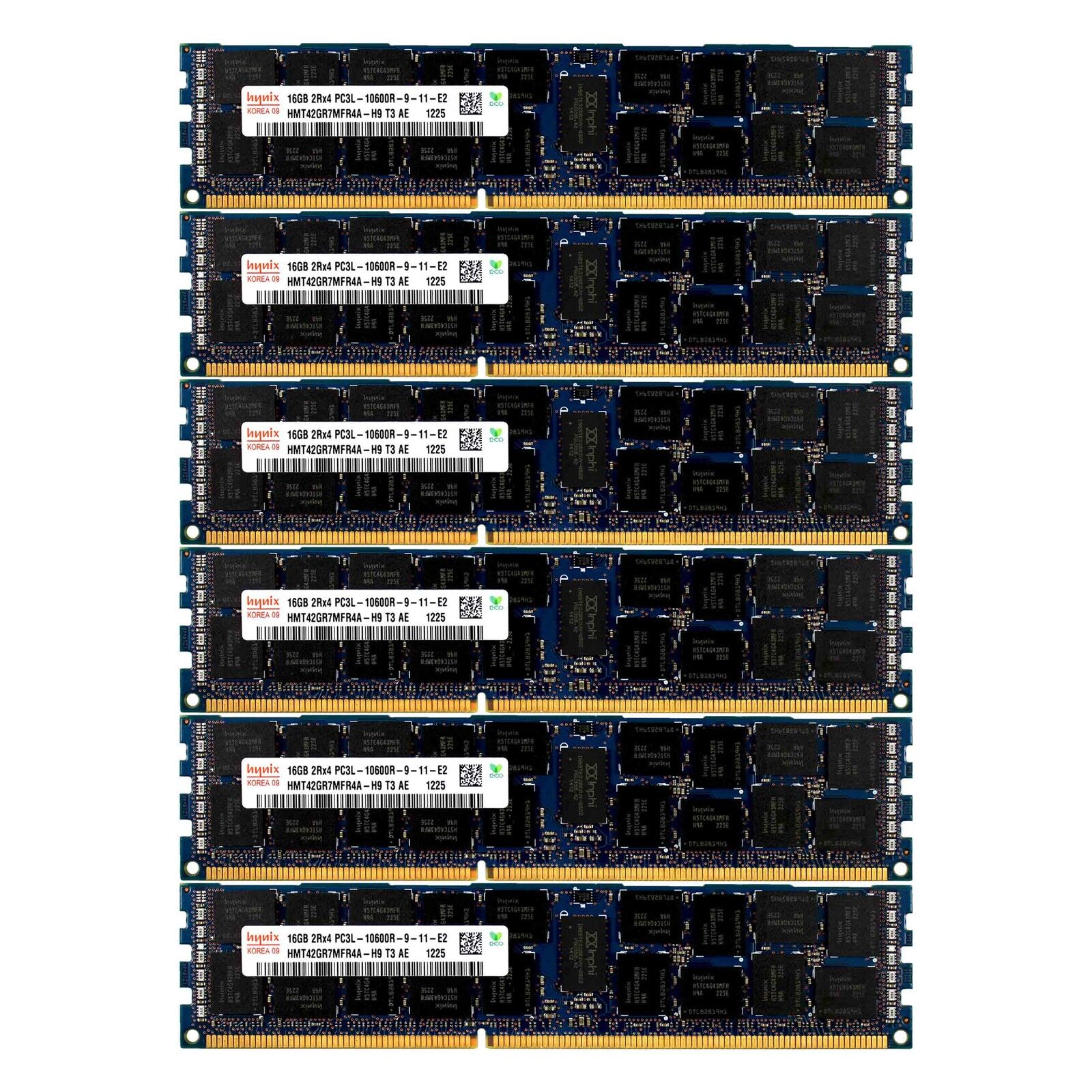 PC3L-10600 6x16GB HP Proliant DL320 DL360 DL370 DL380 ML330 ML350 G6 Memory Ram