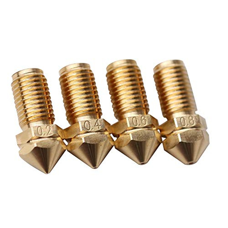 4-Pack 3D Printer Spare Parts Brass Print Cores Nozzle Pack Compatible with 3.0