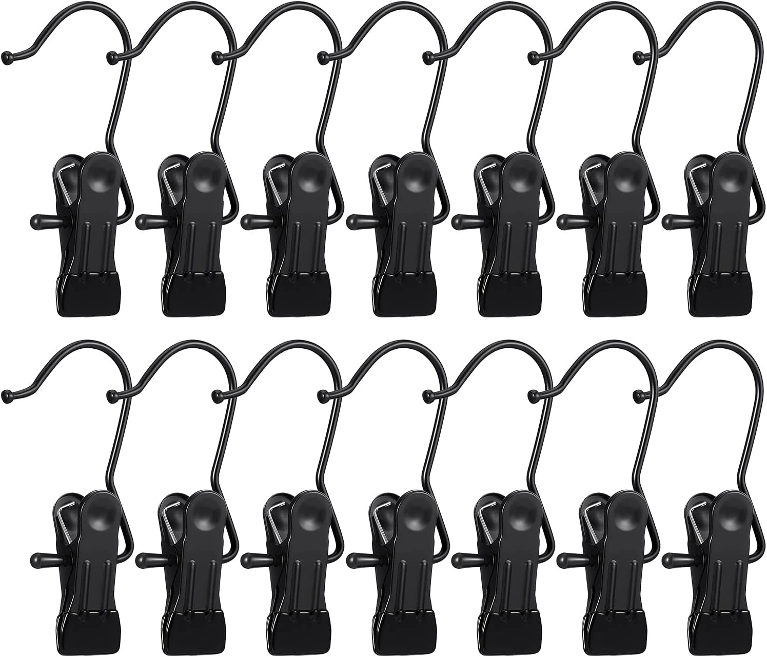 30 Pack Boot Hanger for Closet, Laundry Hooks with Clips, Boot Holder, Hanging C