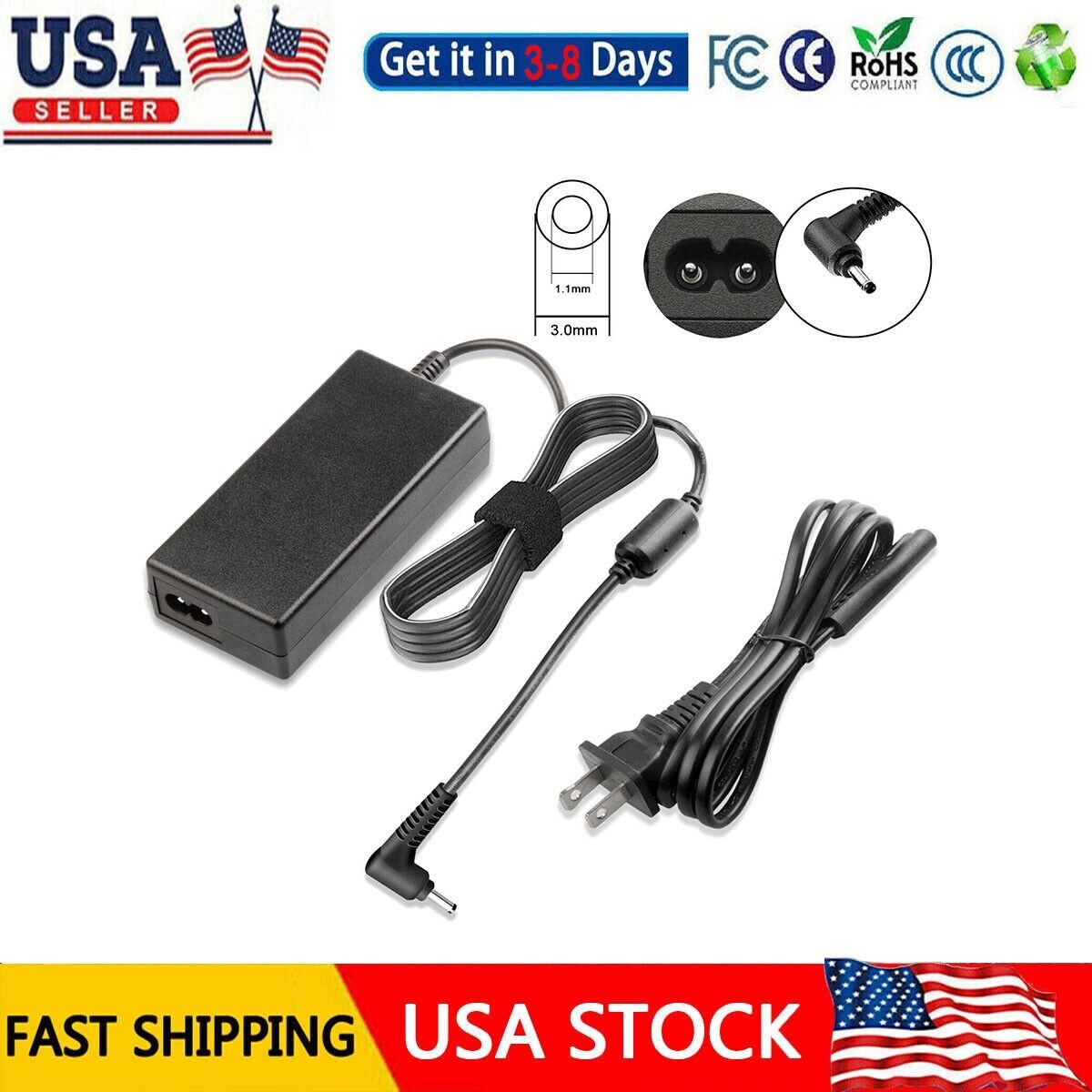 65W 19V 3.42A Charger For Acer Chrome C720-3605 laptop Power Supply AC Adapter