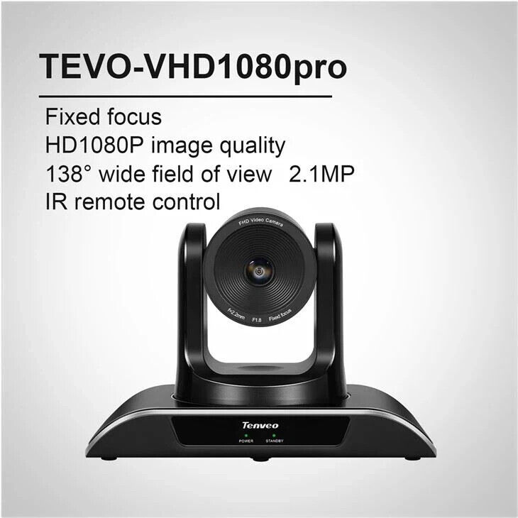 Tenveo Conference Room Camera Full HD 1080p USB Video Wide Angle Pan Tilt Webcam