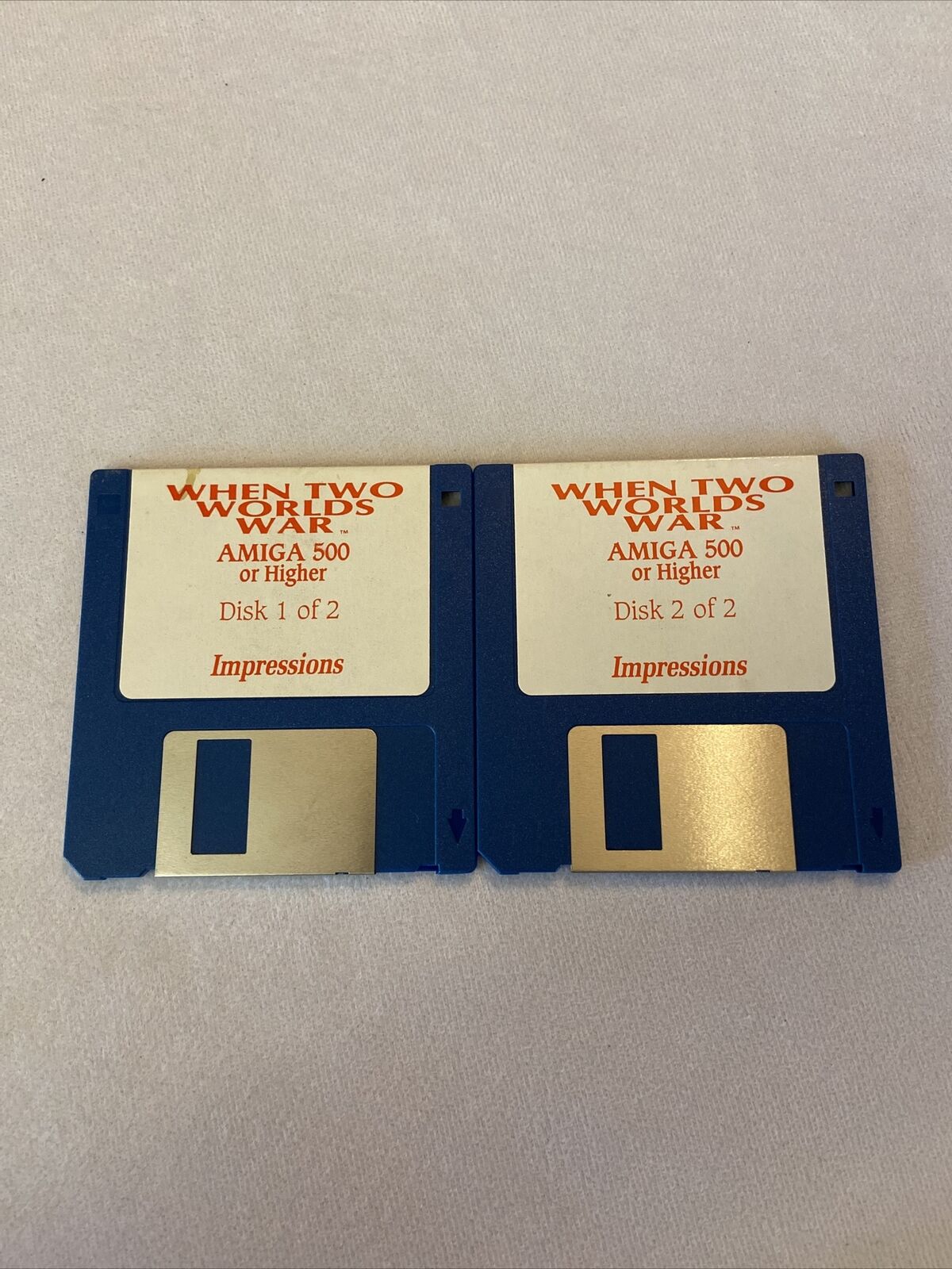 Vintage Amiga 500 or higher two 3.5 Hard Disk When two Worlds War  Impressions 