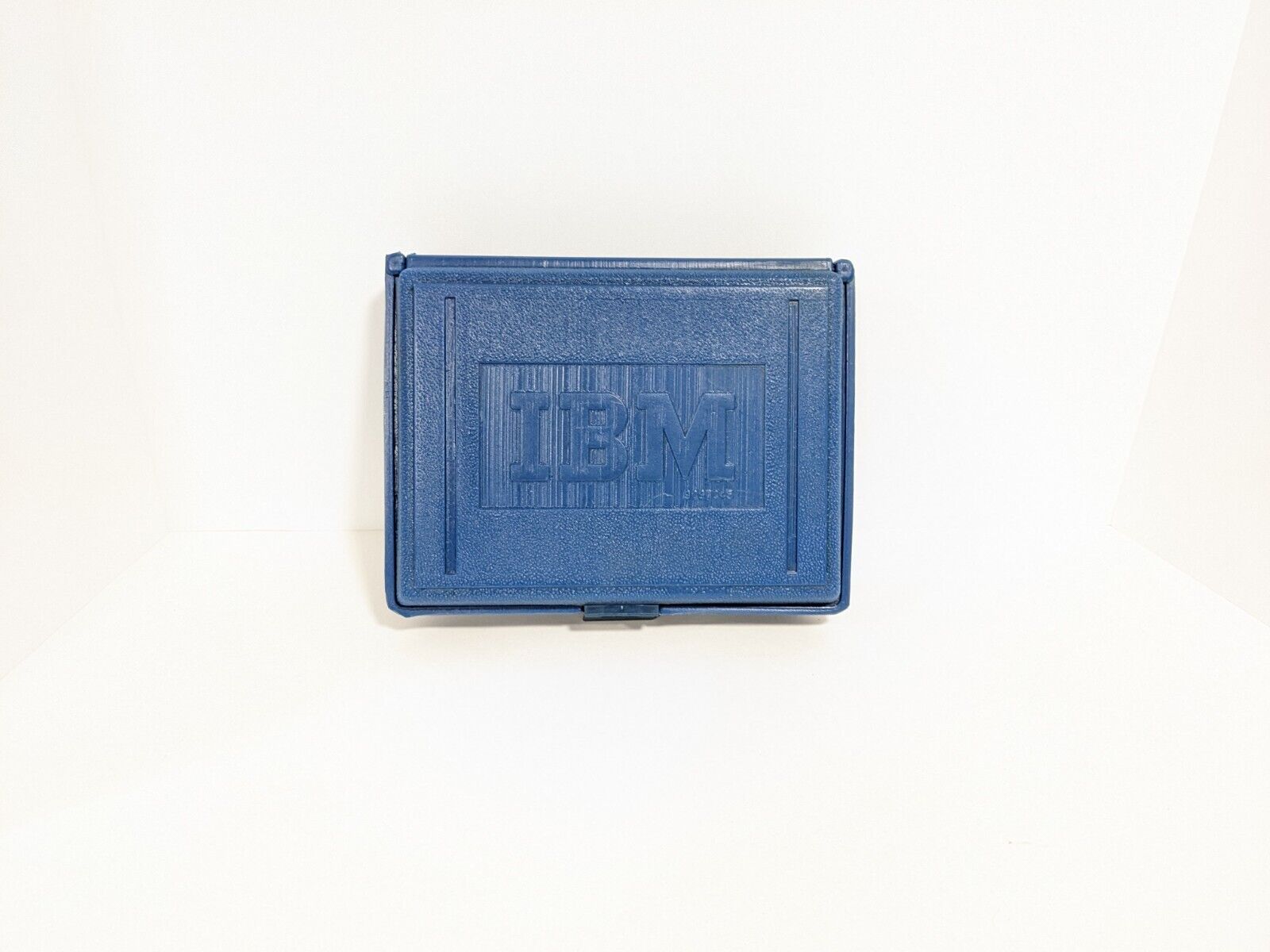 IBM Embossed Blow Mold Plastic Case Disk Vintage Computer