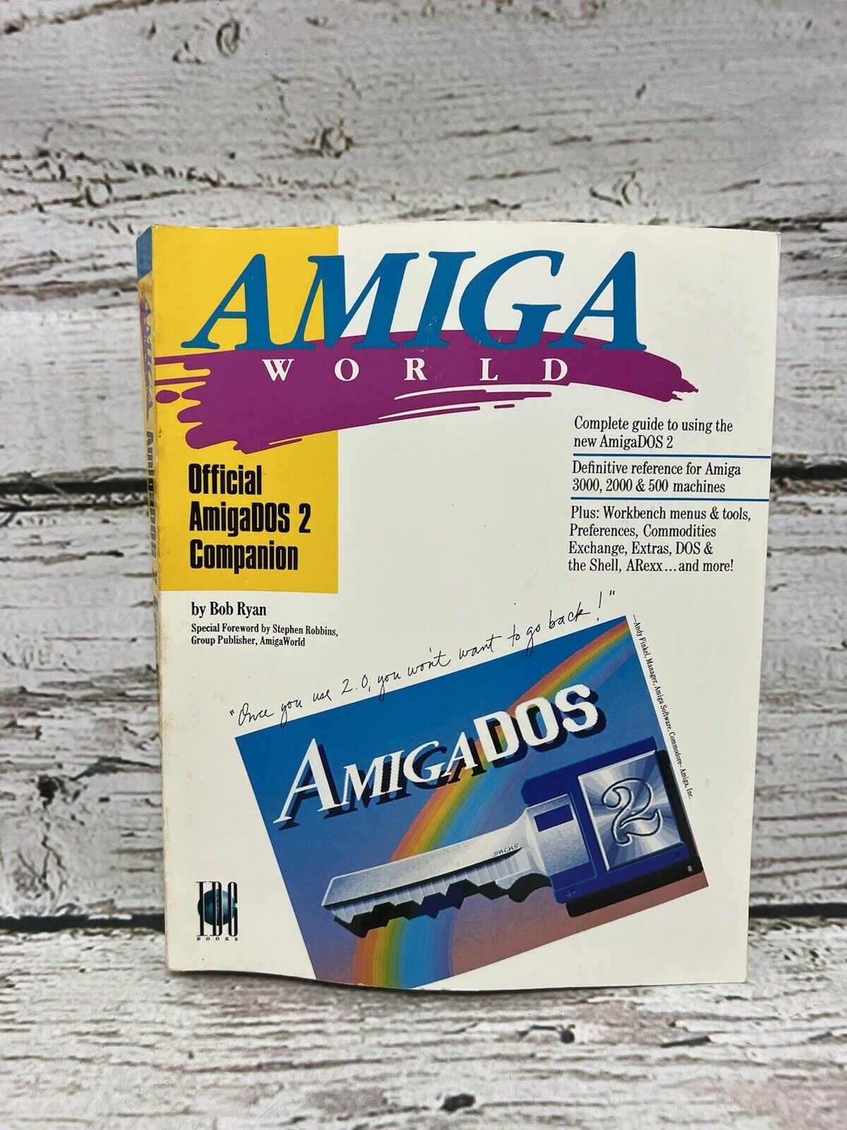 Amiga World Official AmigaDOS 2 Companion VTG 1990 Bob Ryan Paperback Book Guide