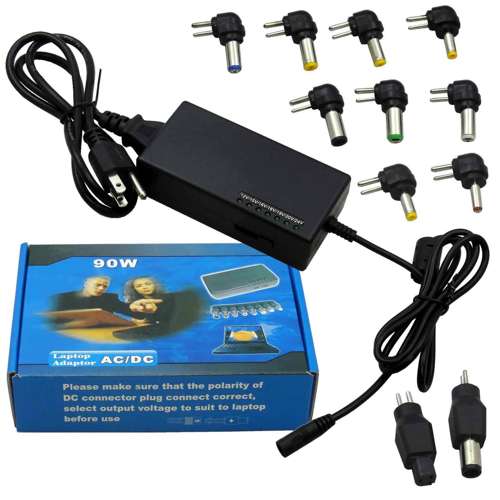 90 Watt 10tip Universal AC Adapter Power Supply Battery Charger for Laptop Noteb