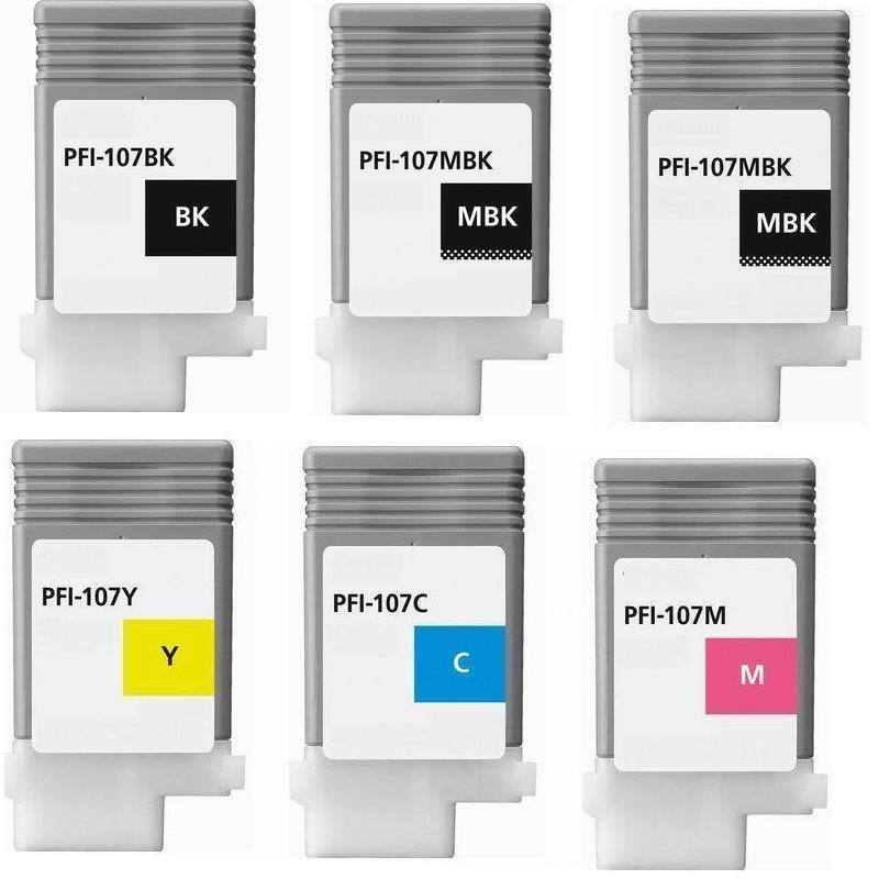 6PKS PFI-107 New Compatible ink cartridge for Canon iPF670 680 770 780
